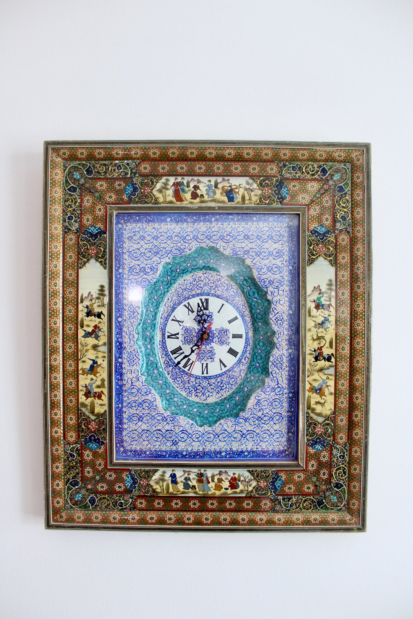 Masterpiece Khatam and Persian Miniature Wall Clock