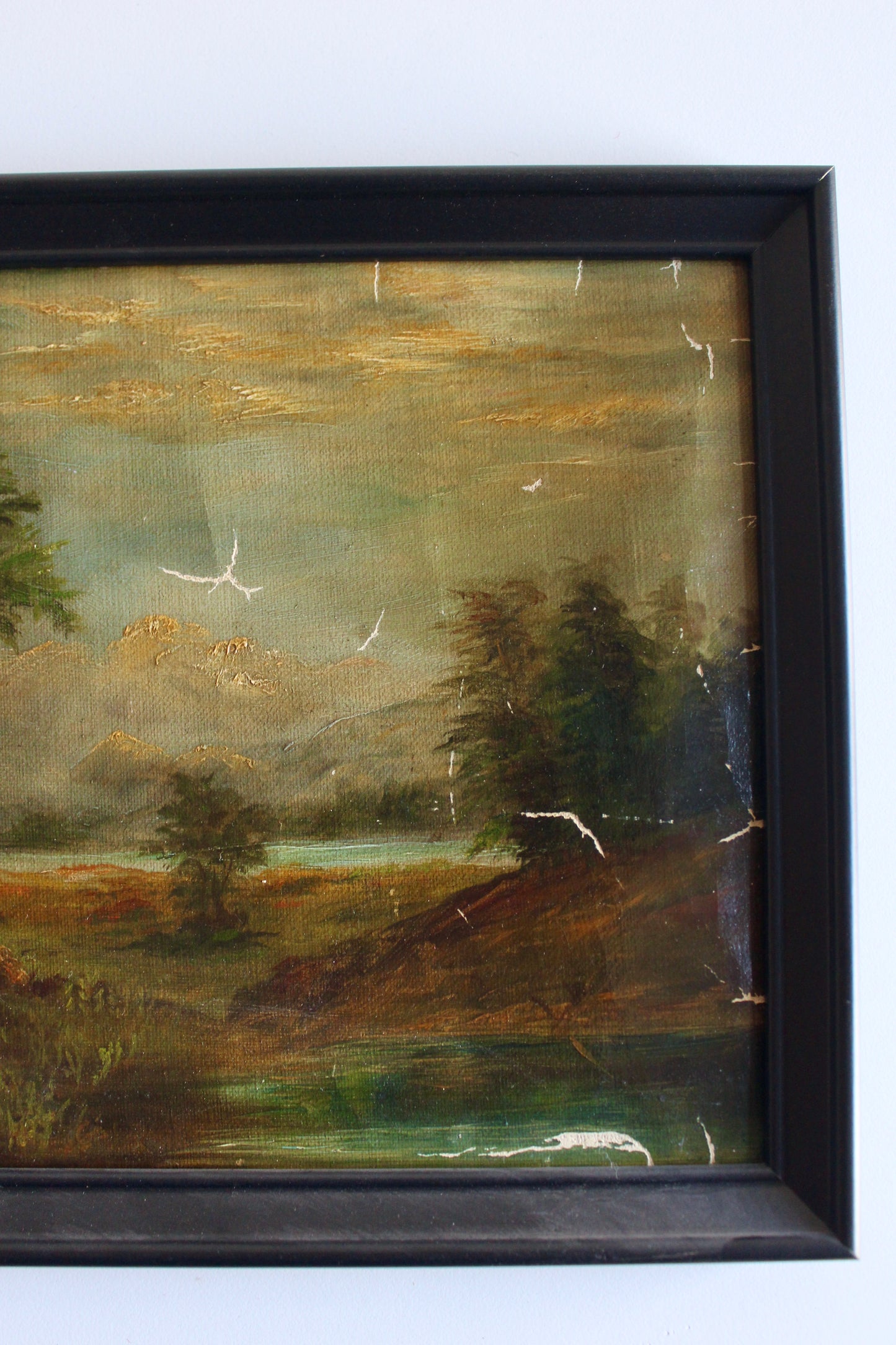Antique Landscape Oil Painting, Early 20th Century