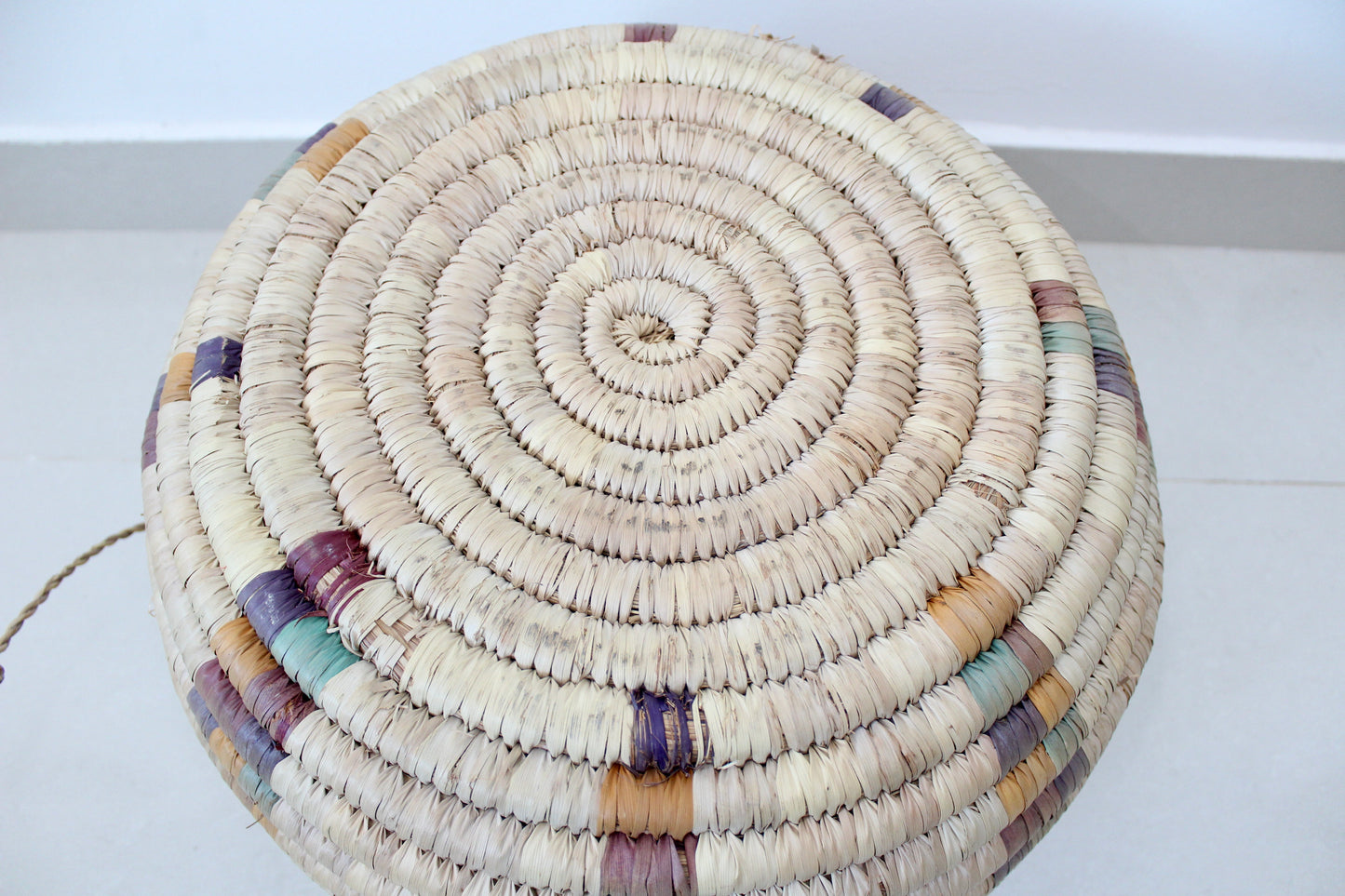 Vintage Persian Handwoven Basket