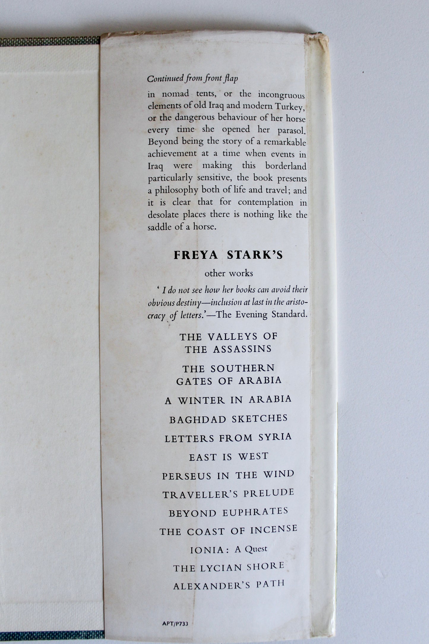 1959 First Edition Riding to the Tigris by Freya Stark – Original Dust Jacket