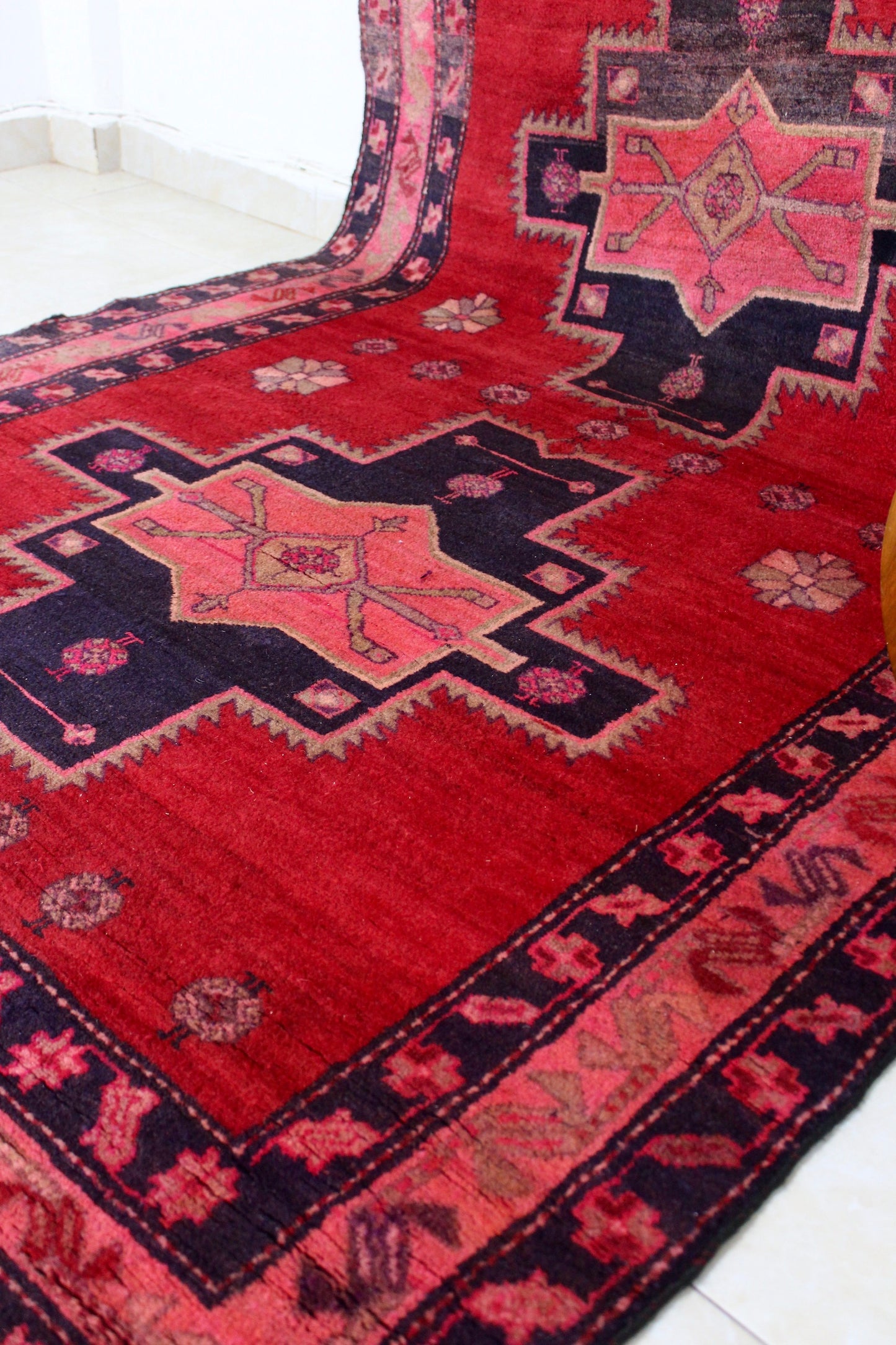 Vintage Persian Handwoven Extra Wide Runner