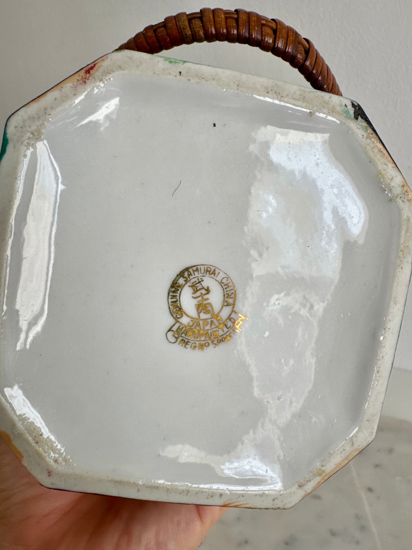 1950s Handpainted Japanese Export Porcelain Biscuit Jar