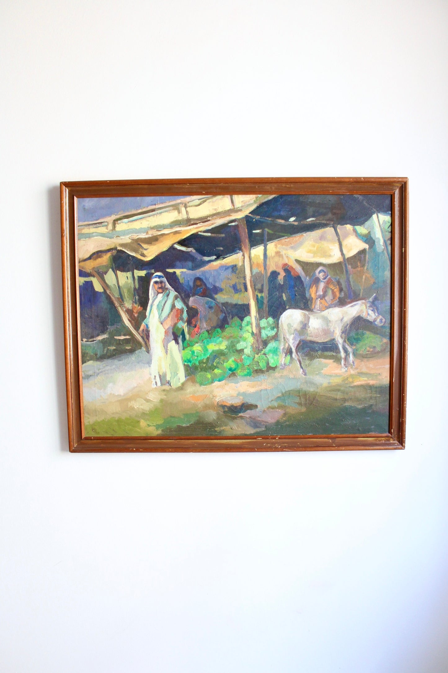 Impressionist Kuwaiti Market Scene Painting