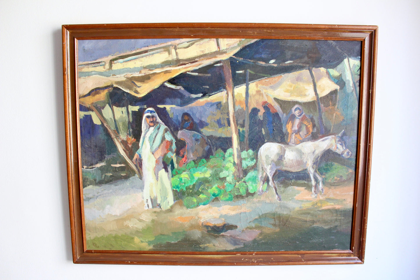 Impressionist Kuwaiti Market Scene Painting
