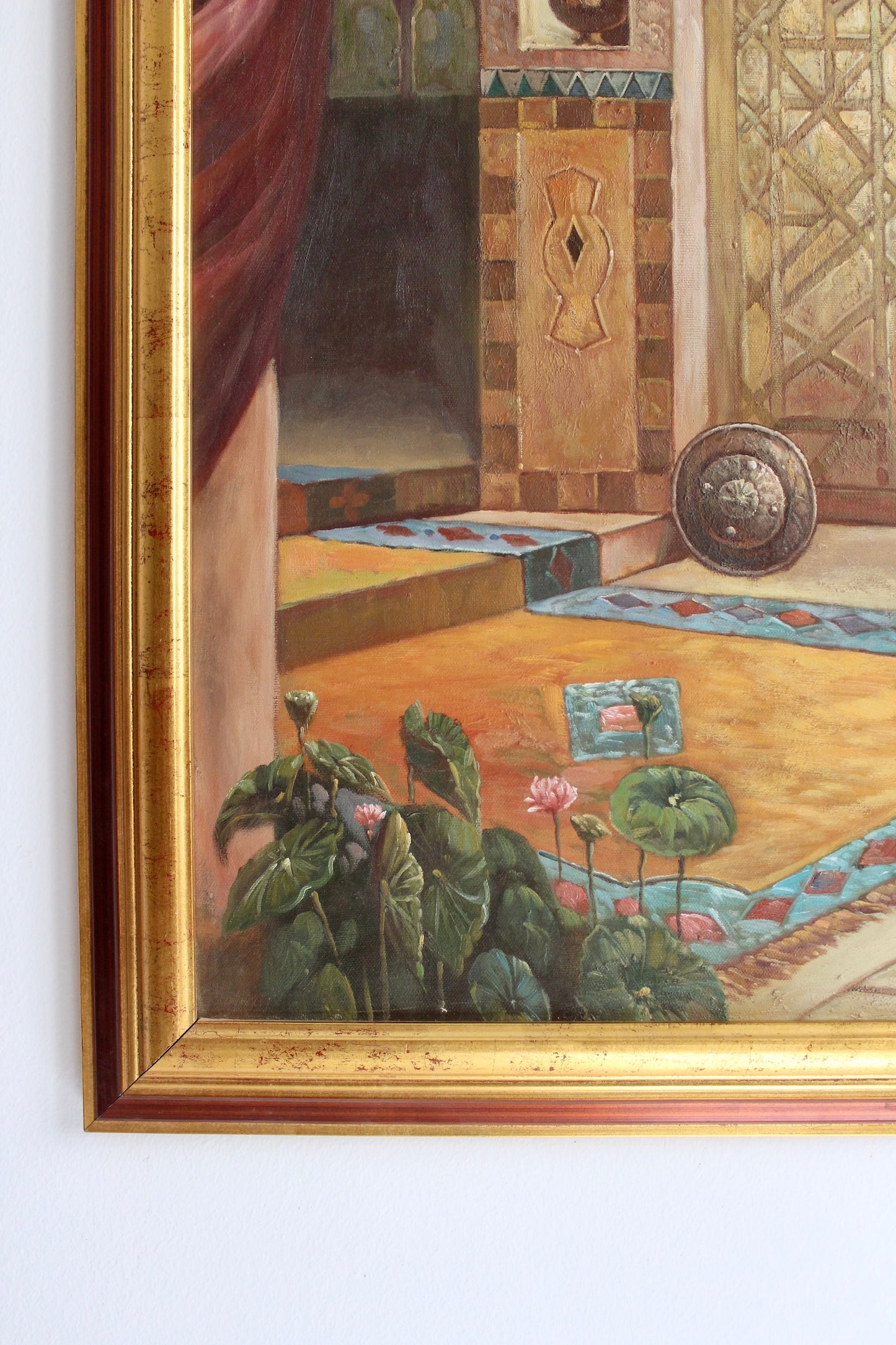 Vintage Arabesque Oil Painting