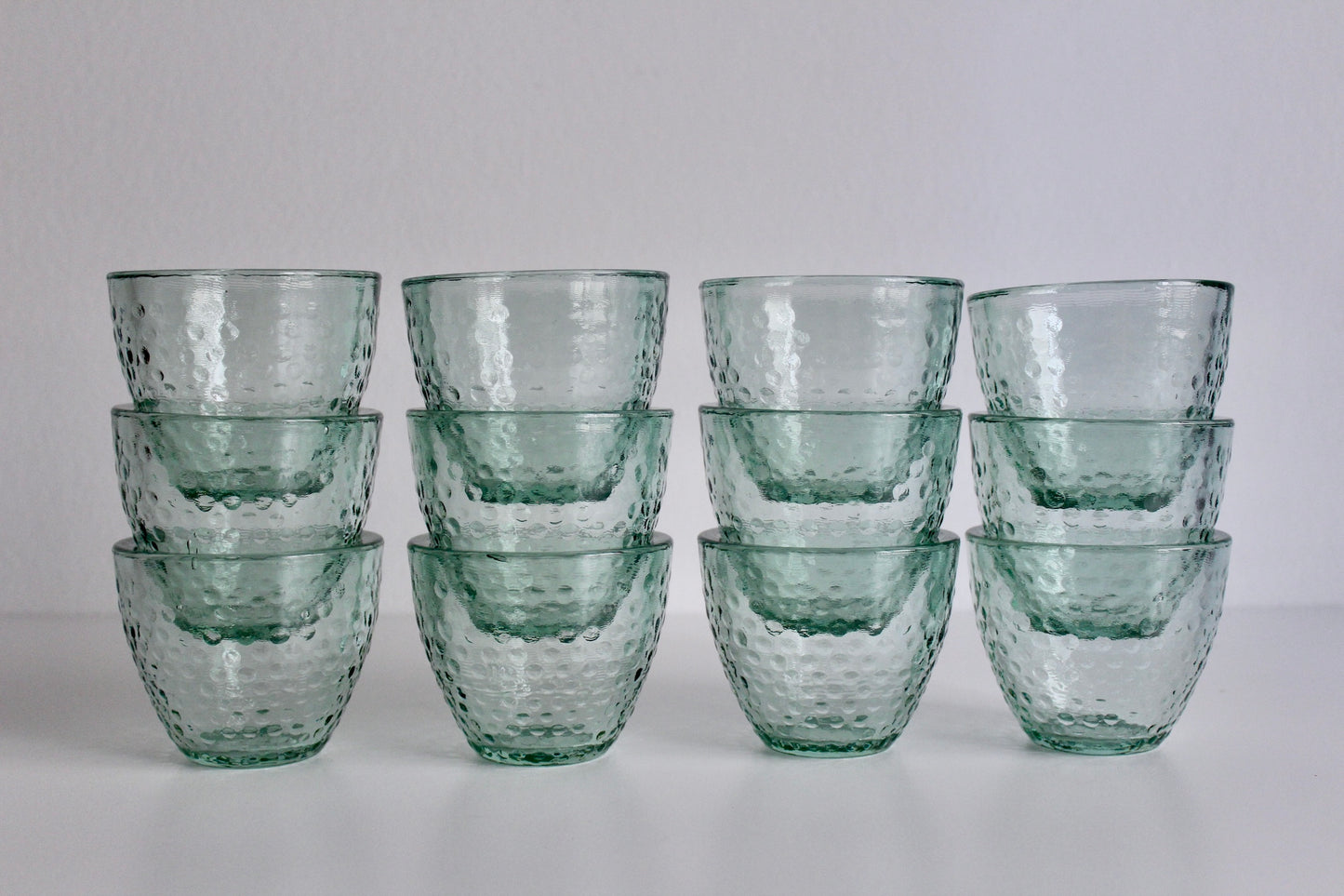 Vintage Spanish Recycled Glass Tumblers or Candle Votives
