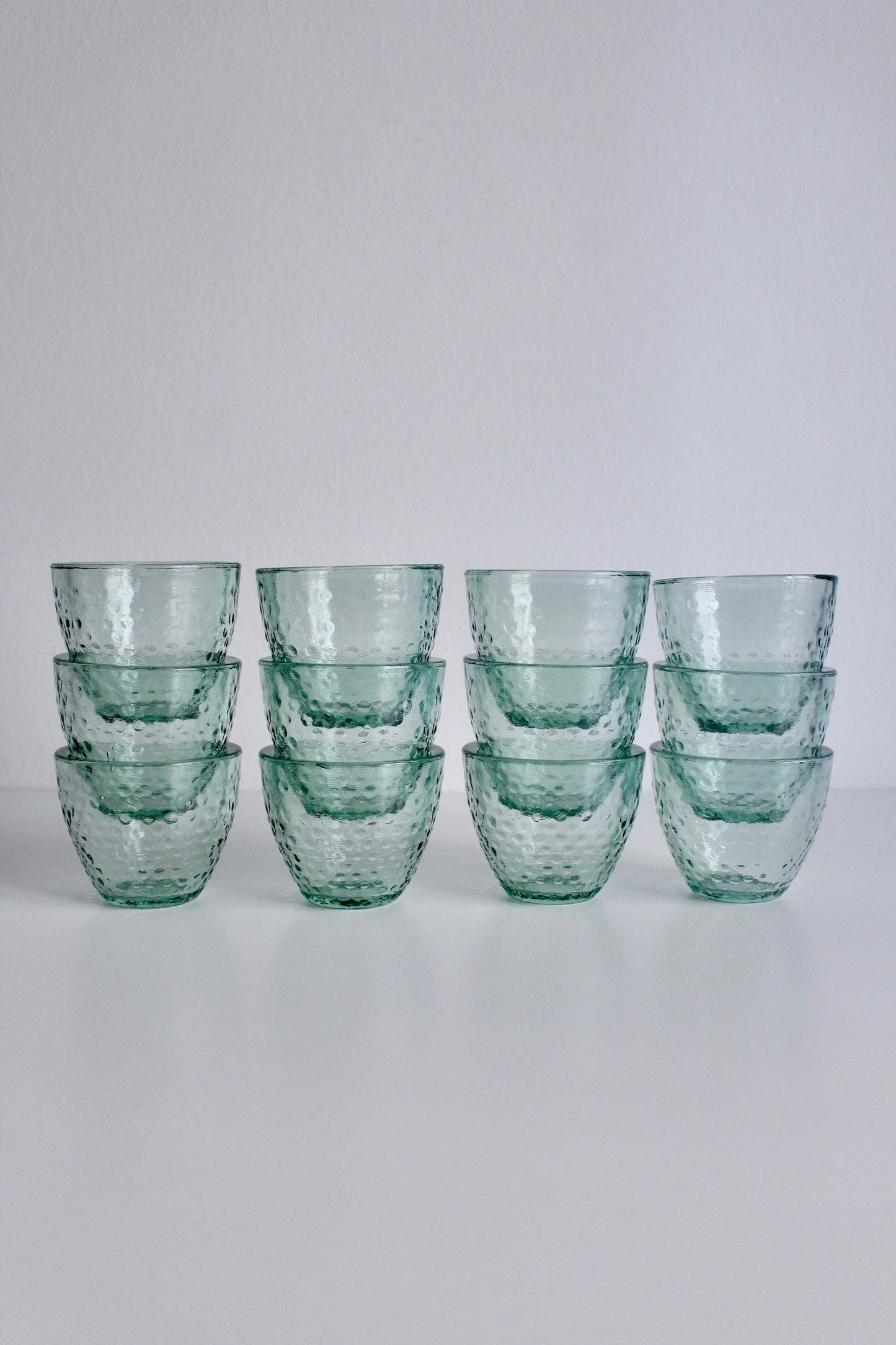 Vintage Spanish Recycled Glass Tumblers or Candle Votives