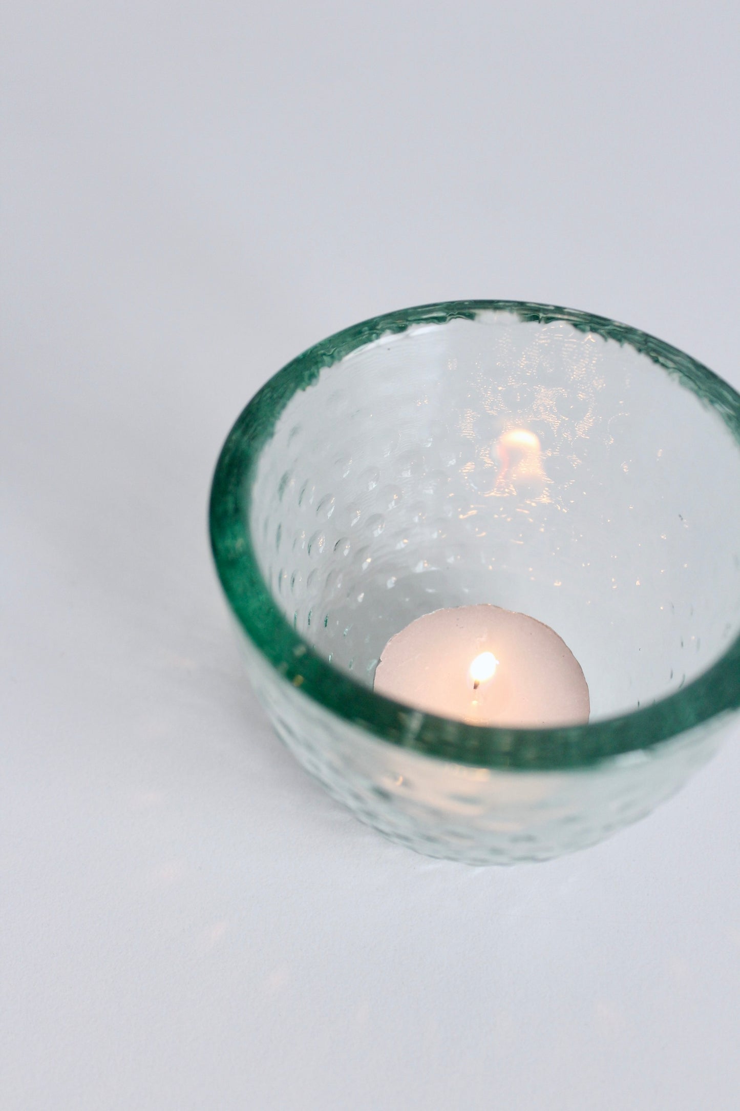 Vintage Spanish Recycled Glass Tumblers or Candle Votives