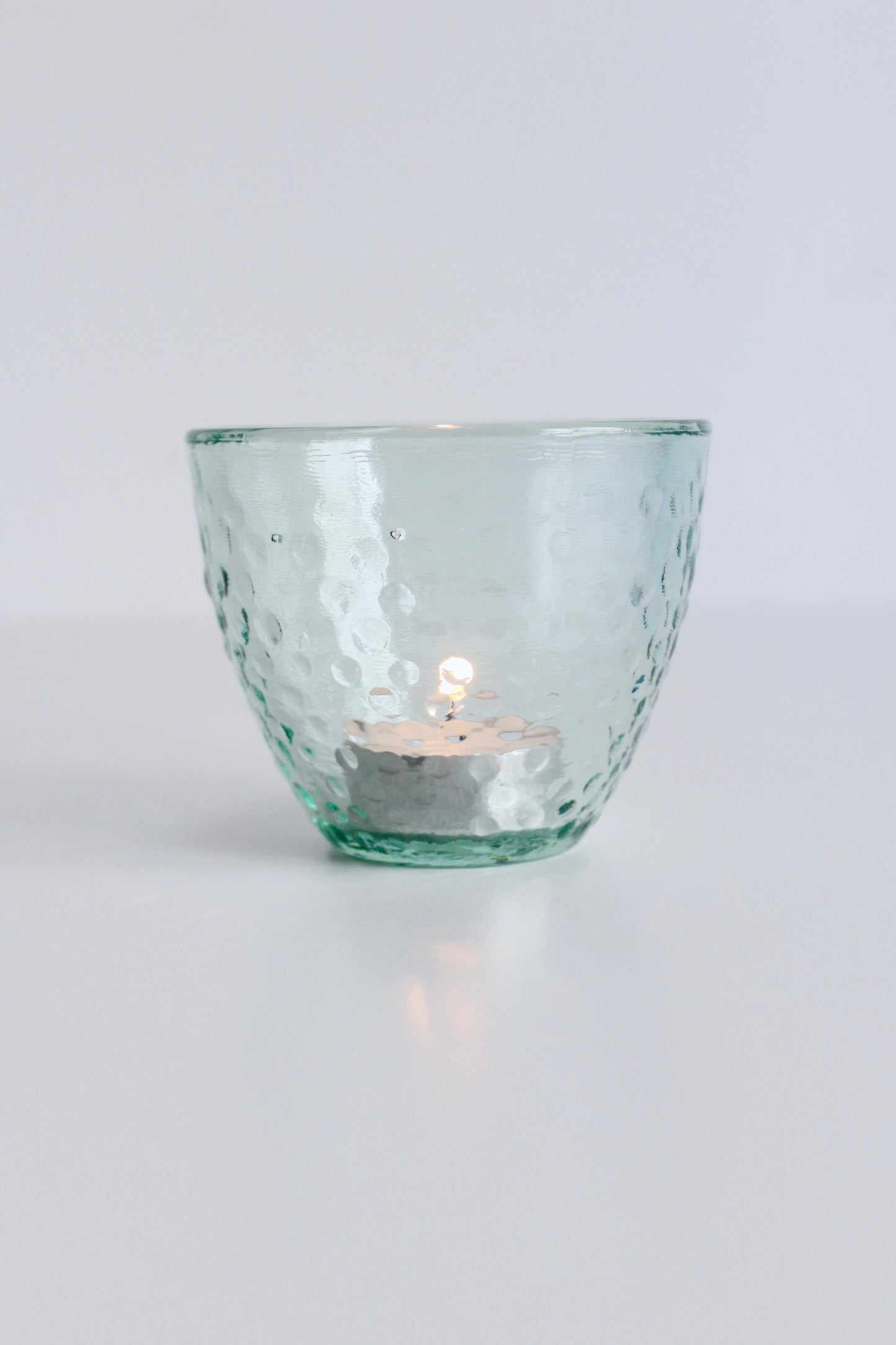 Vintage Spanish Recycled Glass Tumblers or Candle Votives