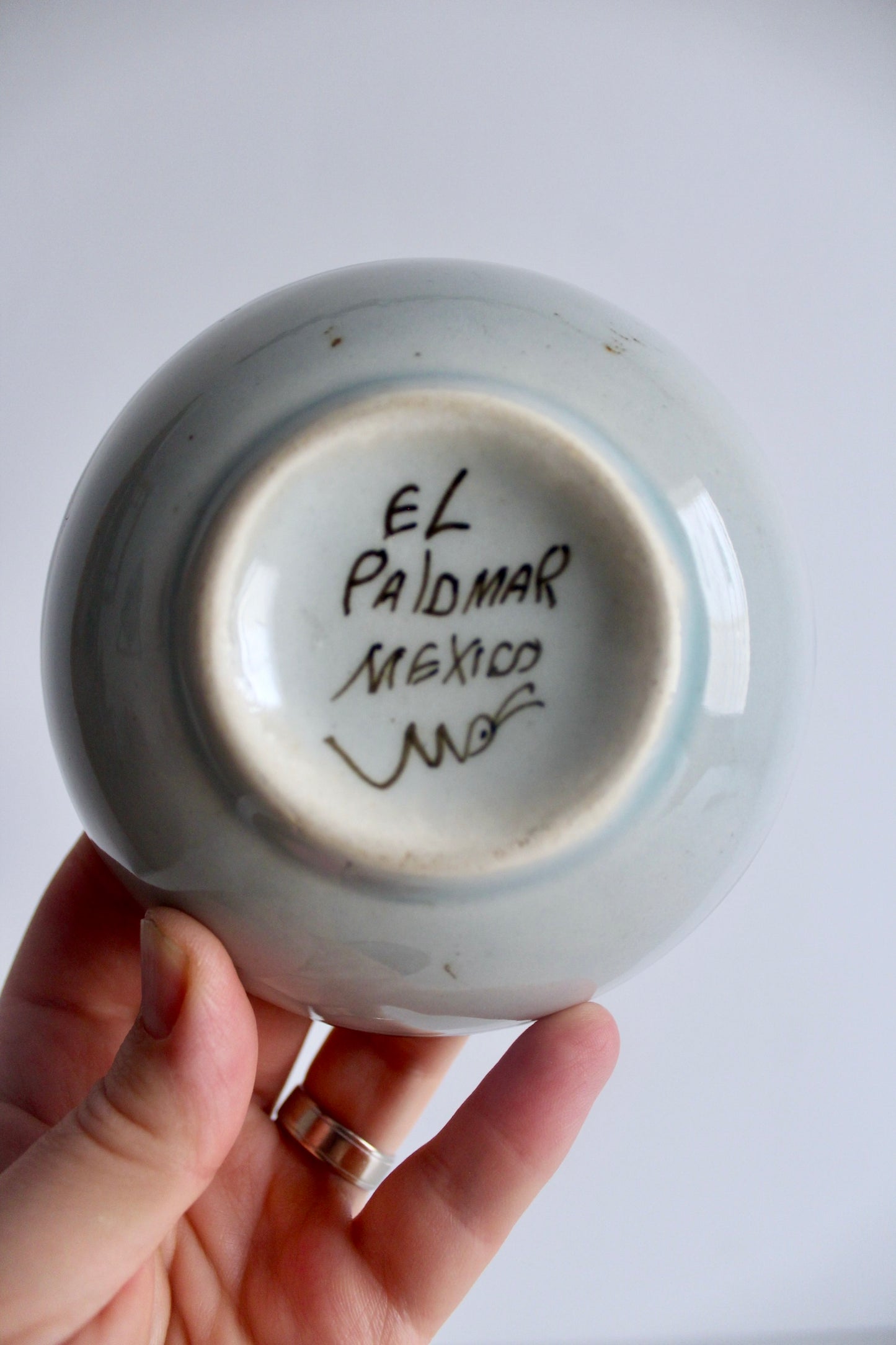 Vintage 1970s El Palomar or Tonala Handmade Mexican Bowls