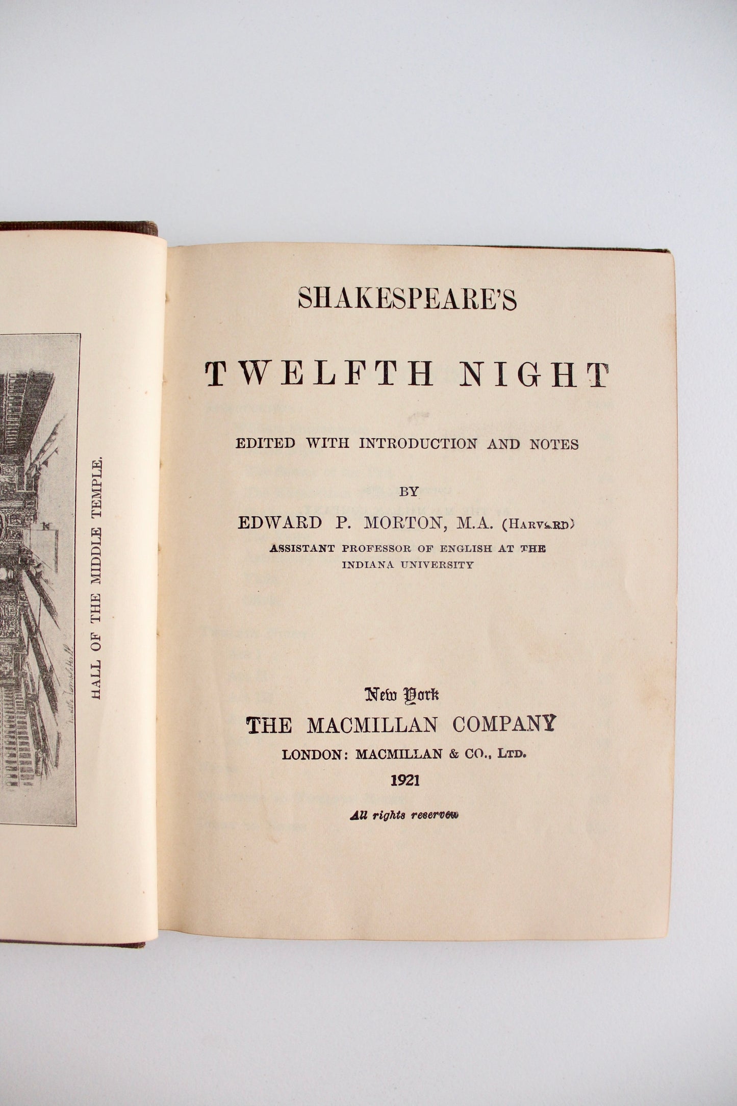 Antique 1921 Shakespeare's "Twelfth Night"