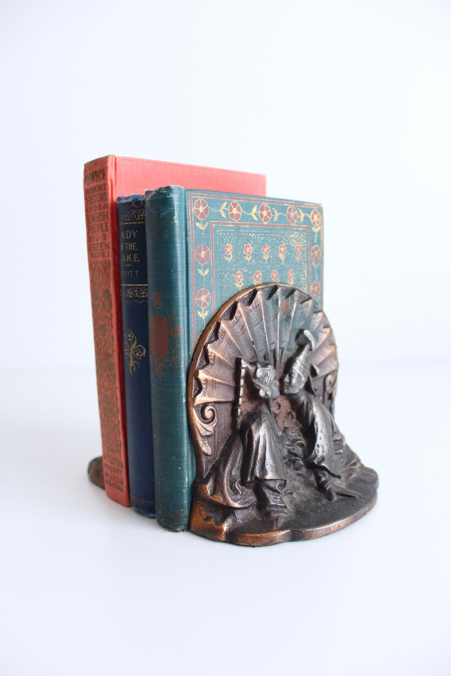 "Thai Couple" Bron-Met Art Deco Copper Plated Bronze Bookends