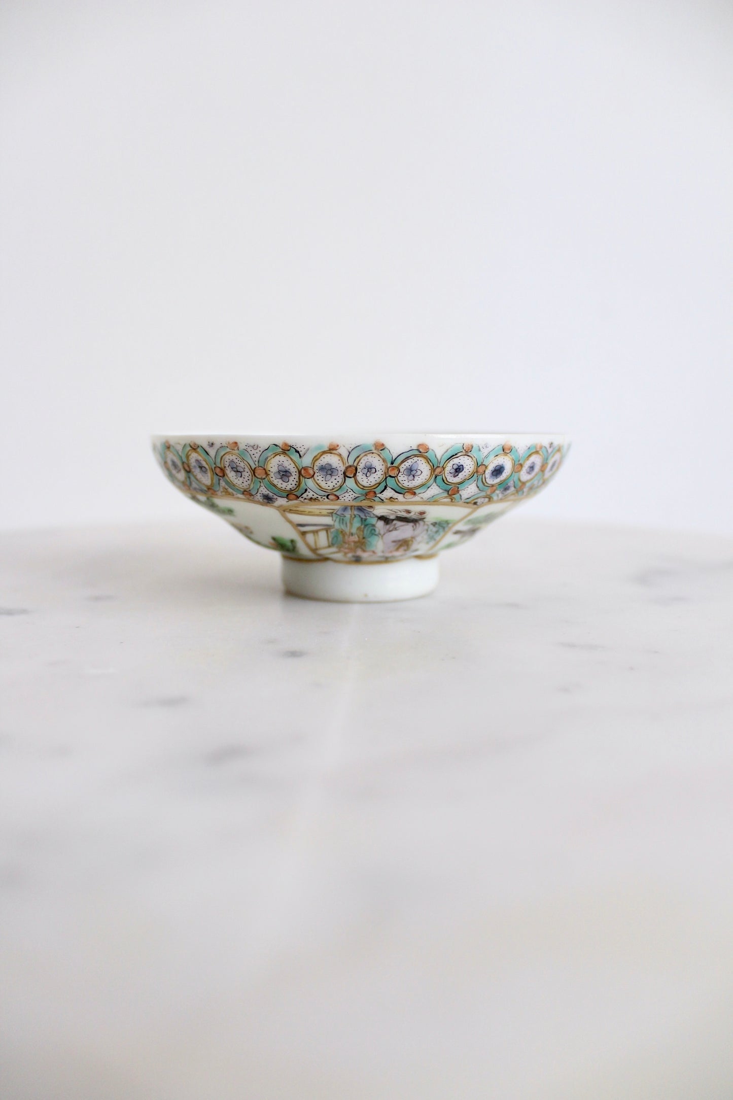 RARE Antique Chinese Famille Rose Porcelain Teacup