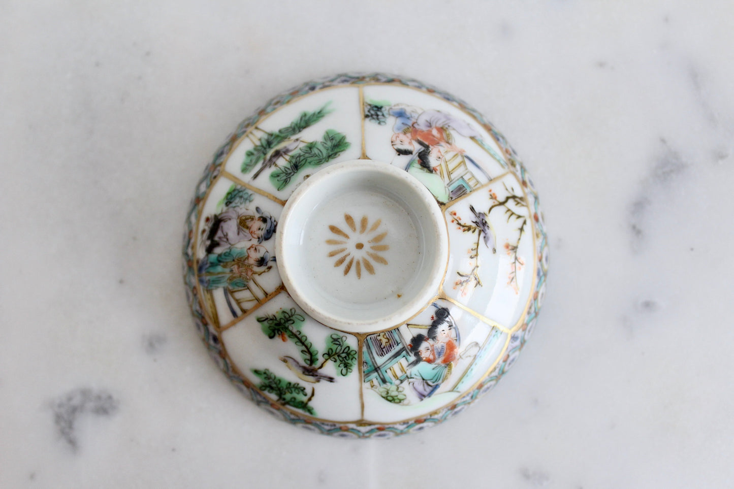 RARE Antique Chinese Famille Rose Porcelain Teacup