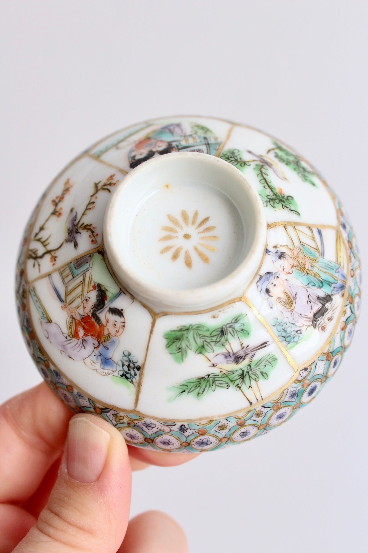 RARE Antique Chinese Famille Rose Porcelain Teacup