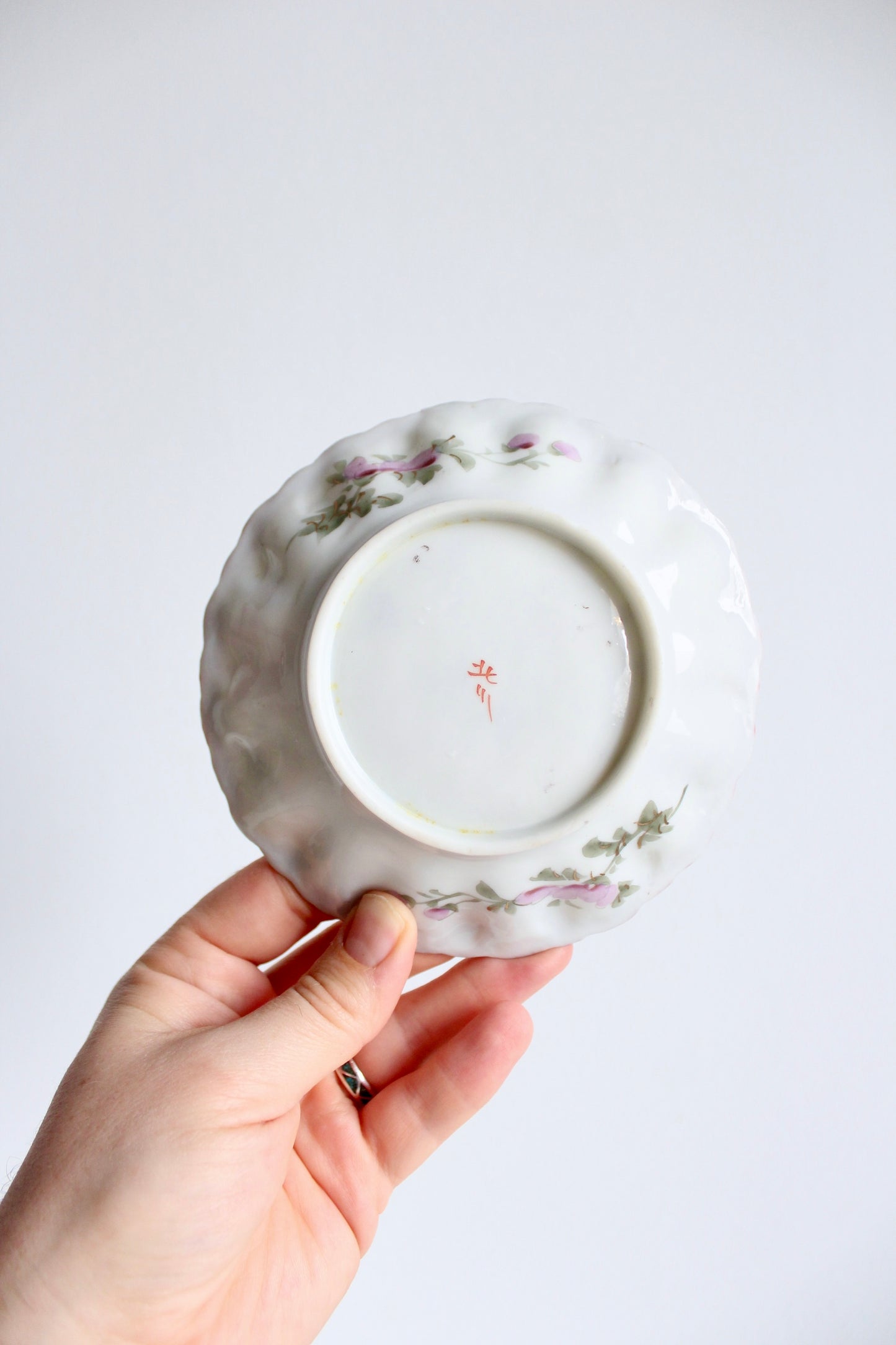 Antique Handpainted Kutani Porcelain Serving Bowls Set of 5