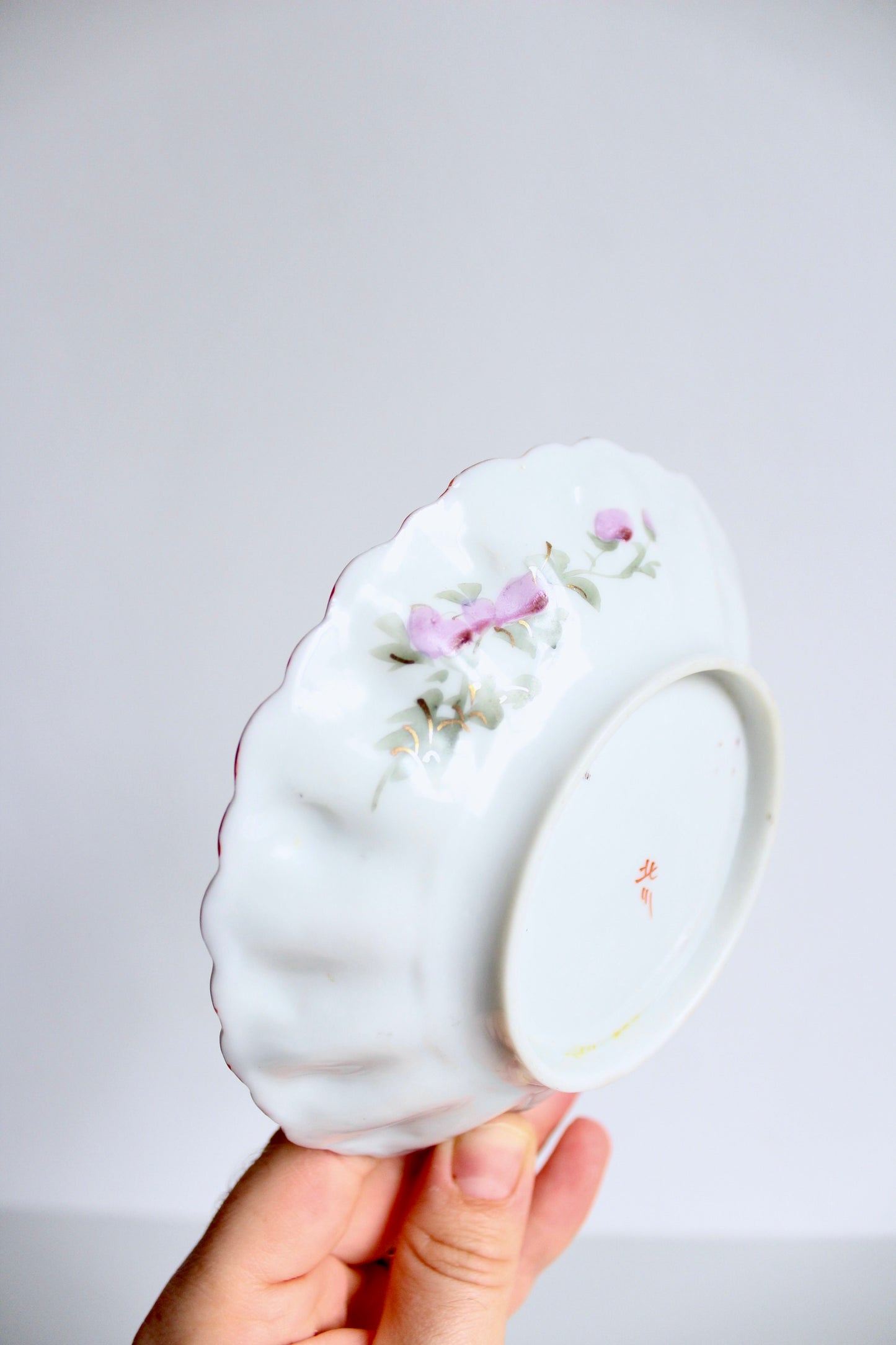 Antique Handpainted Kutani Porcelain Serving Bowls Set of 5