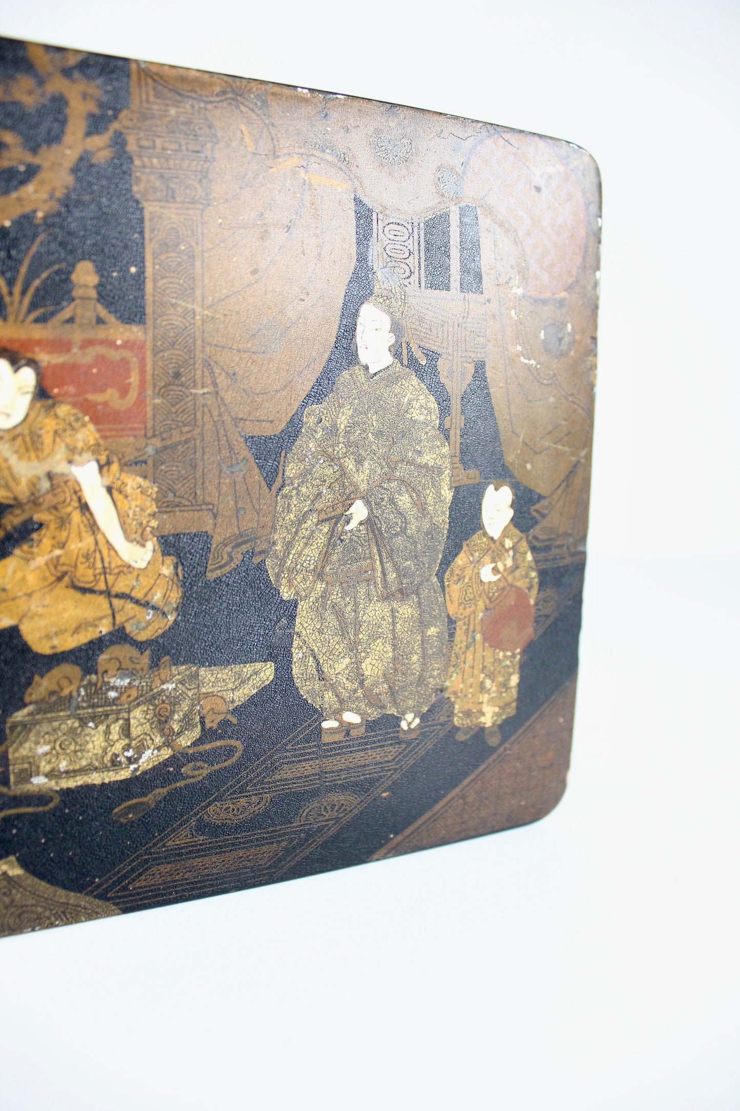 Antique Japanese Meiji Era Lidded Black Lacquered Box