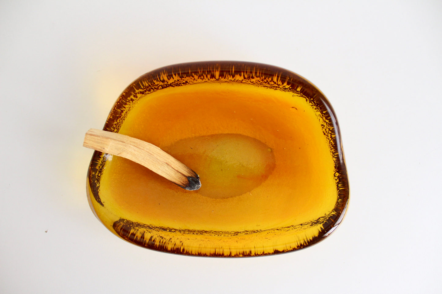 Midcentury Blenko Glass Ameba Ashtray