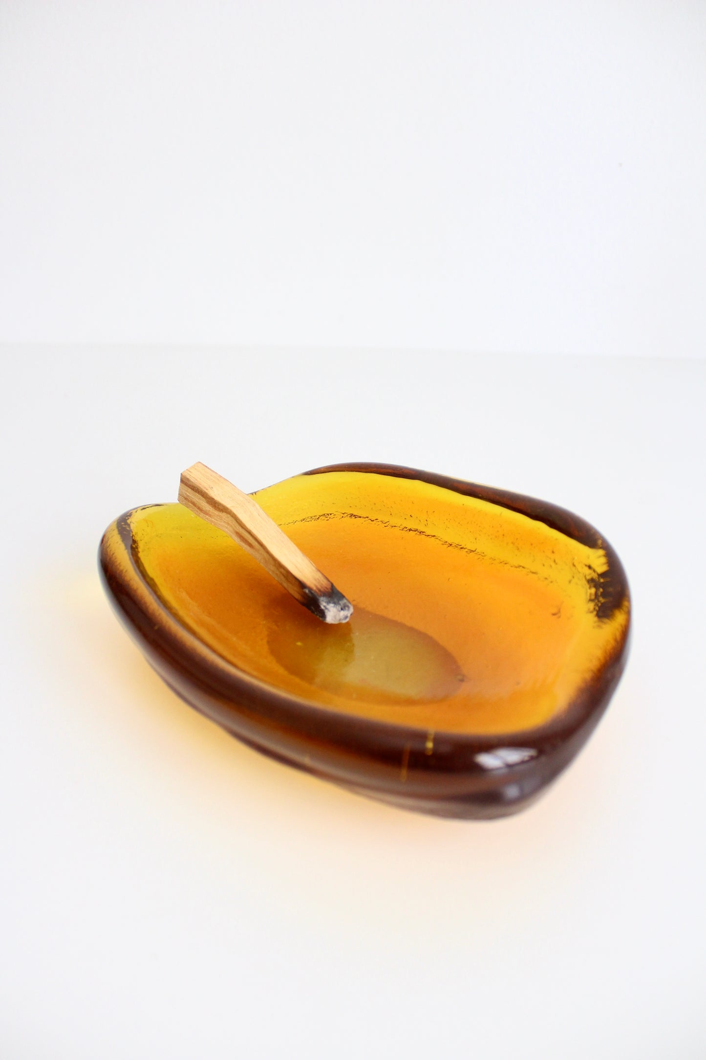 Midcentury Blenko Glass Ameba Ashtray