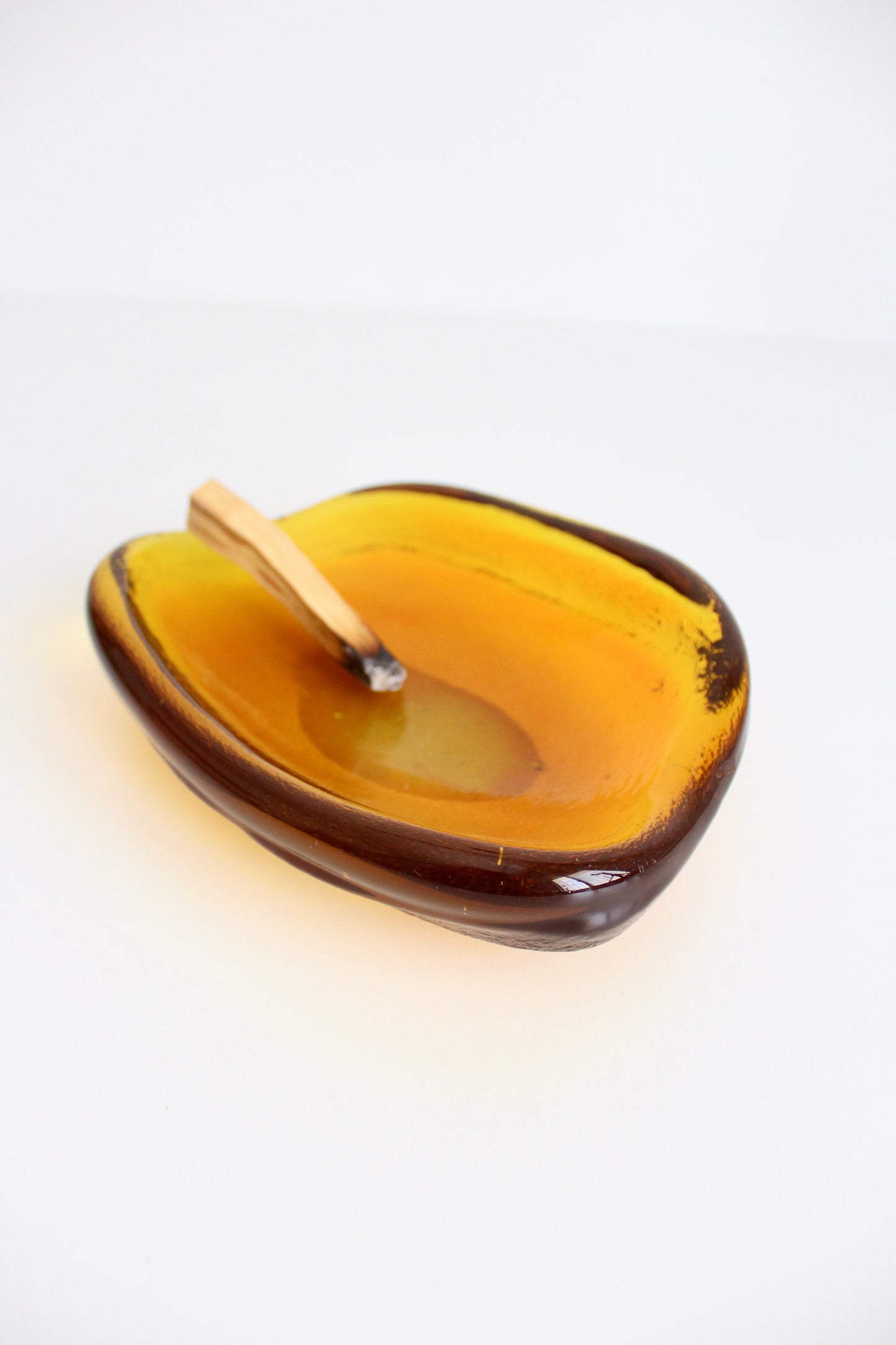 Midcentury Blenko Glass Ameba Ashtray