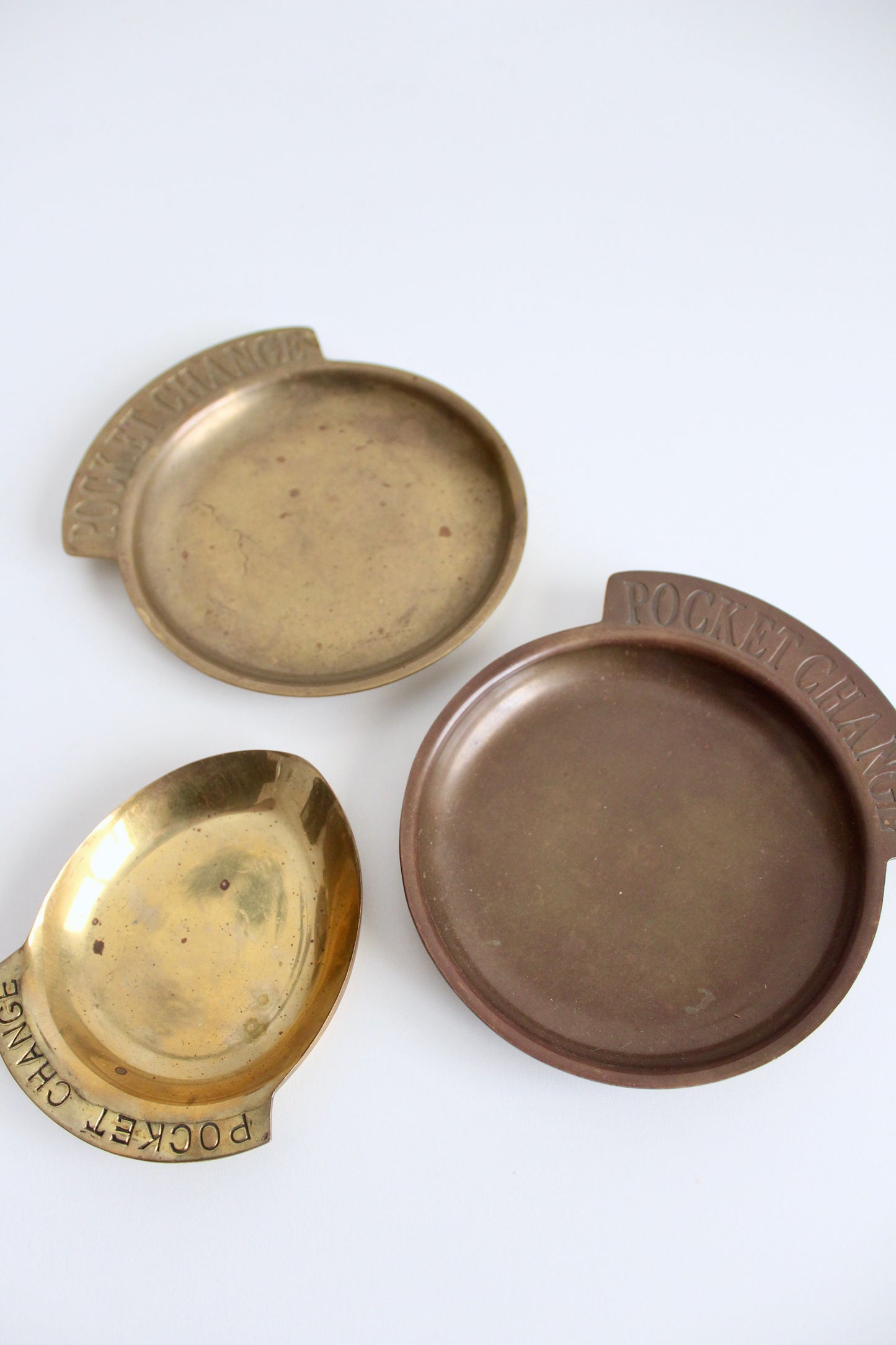 Midcentury Pocket Change Brass Dishes