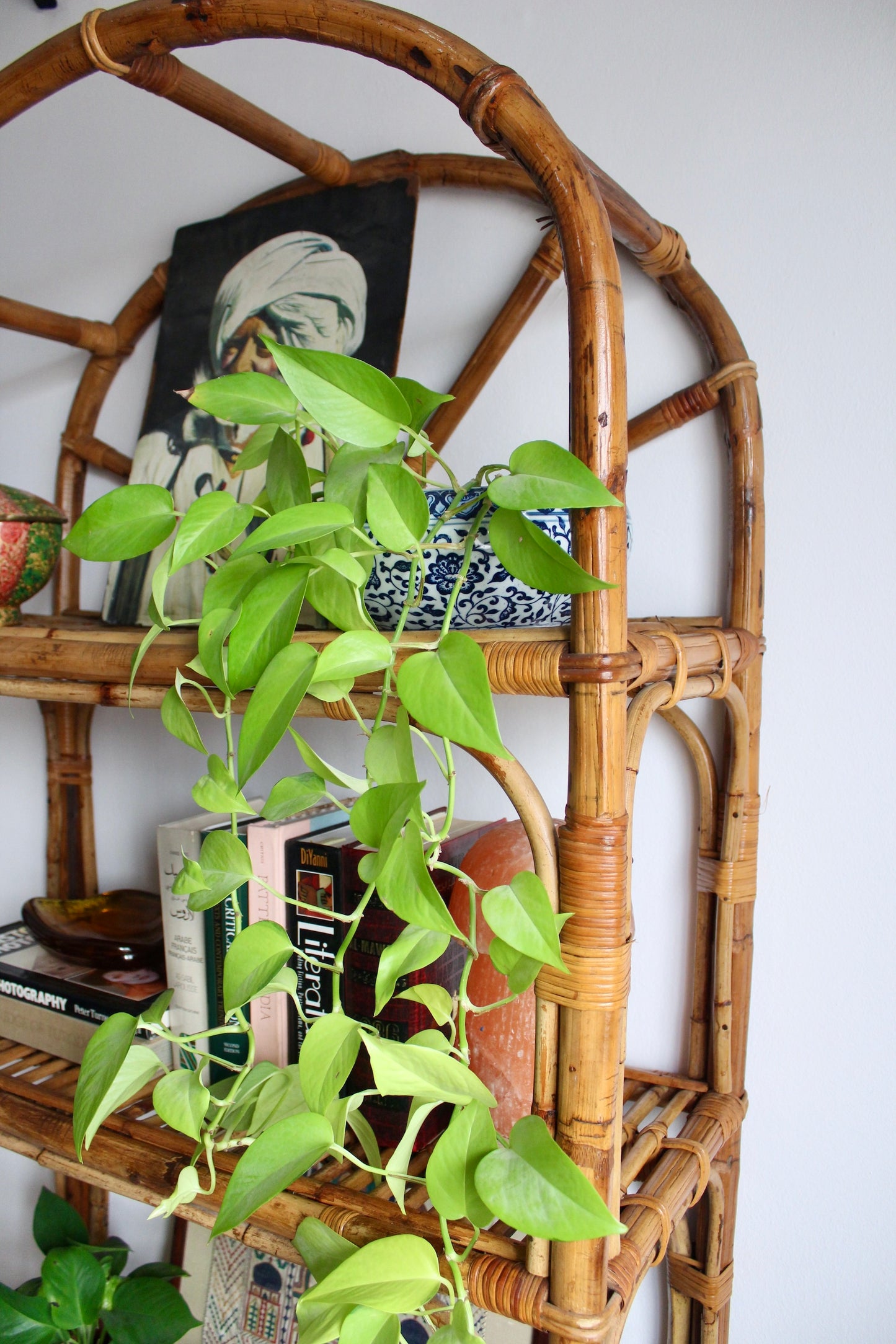 Vintage Handmade Bamboo Bookself