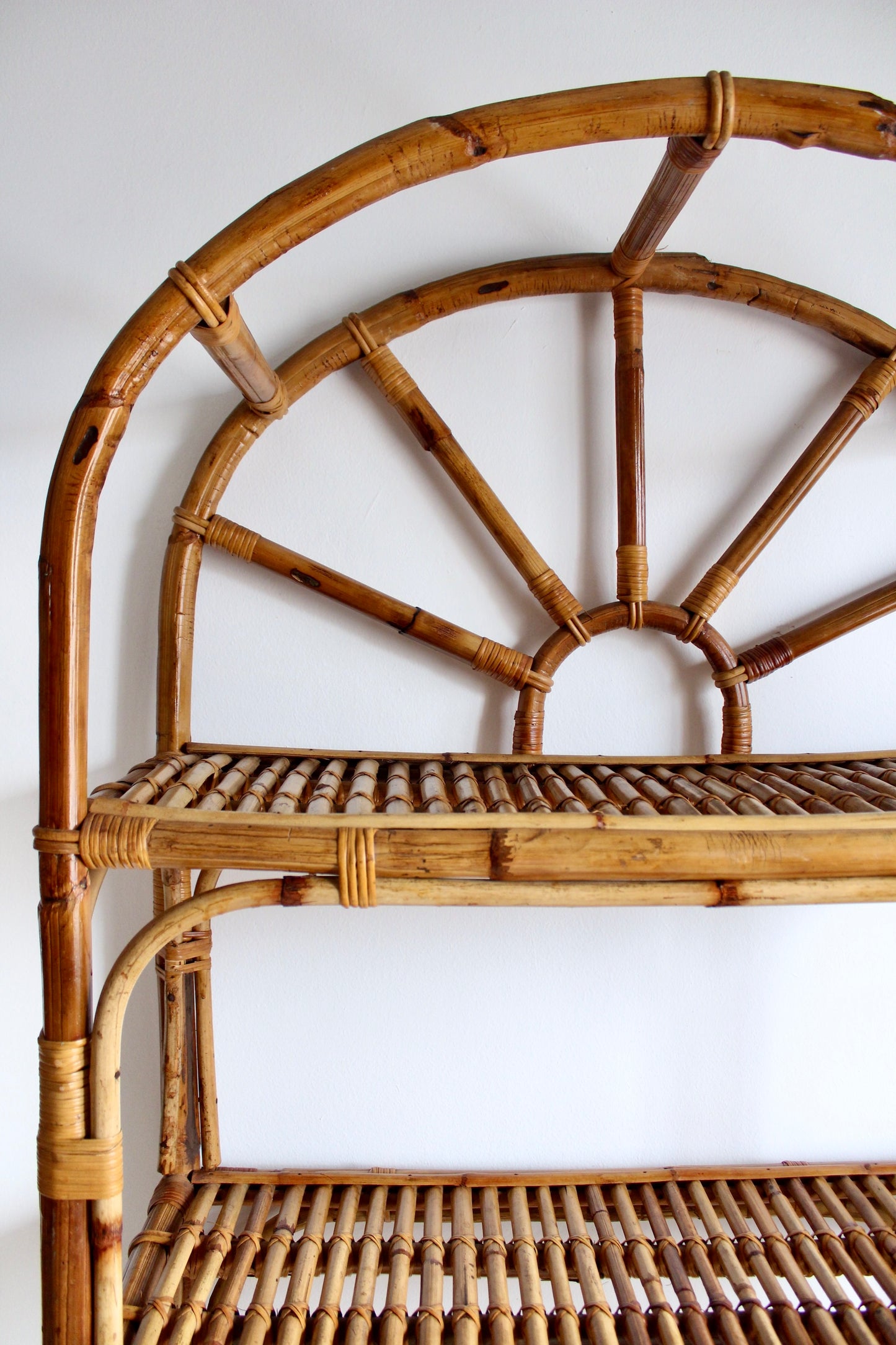 Vintage Handmade Bamboo Bookself