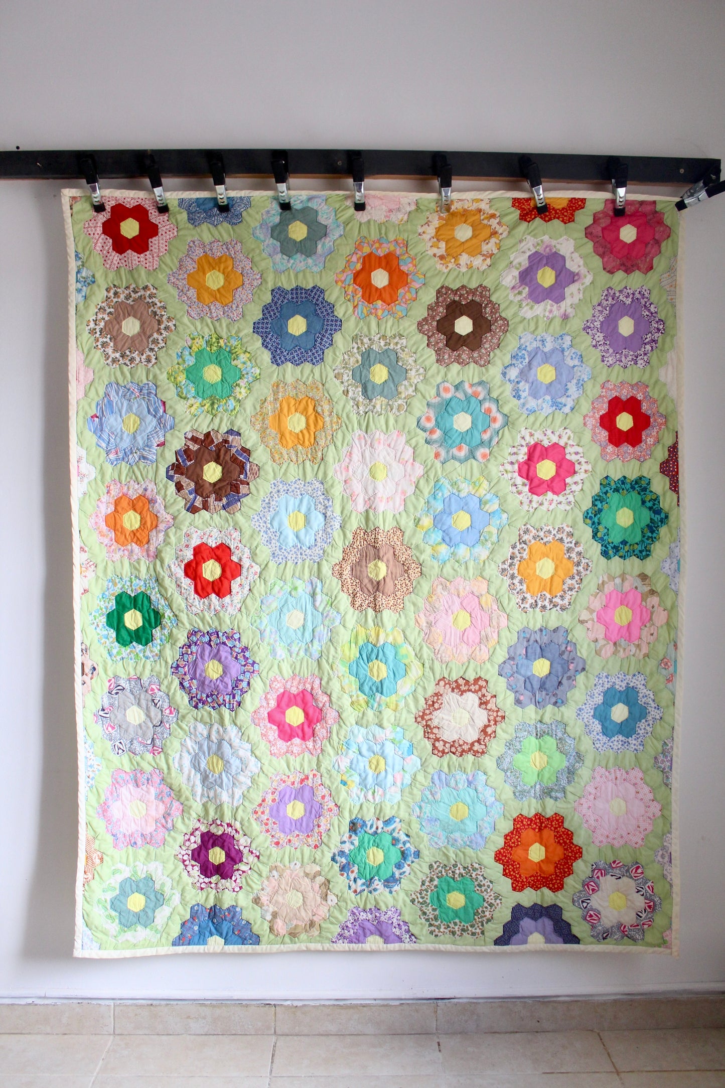 1950s Vintage Handmade American Patchwork Quilt
