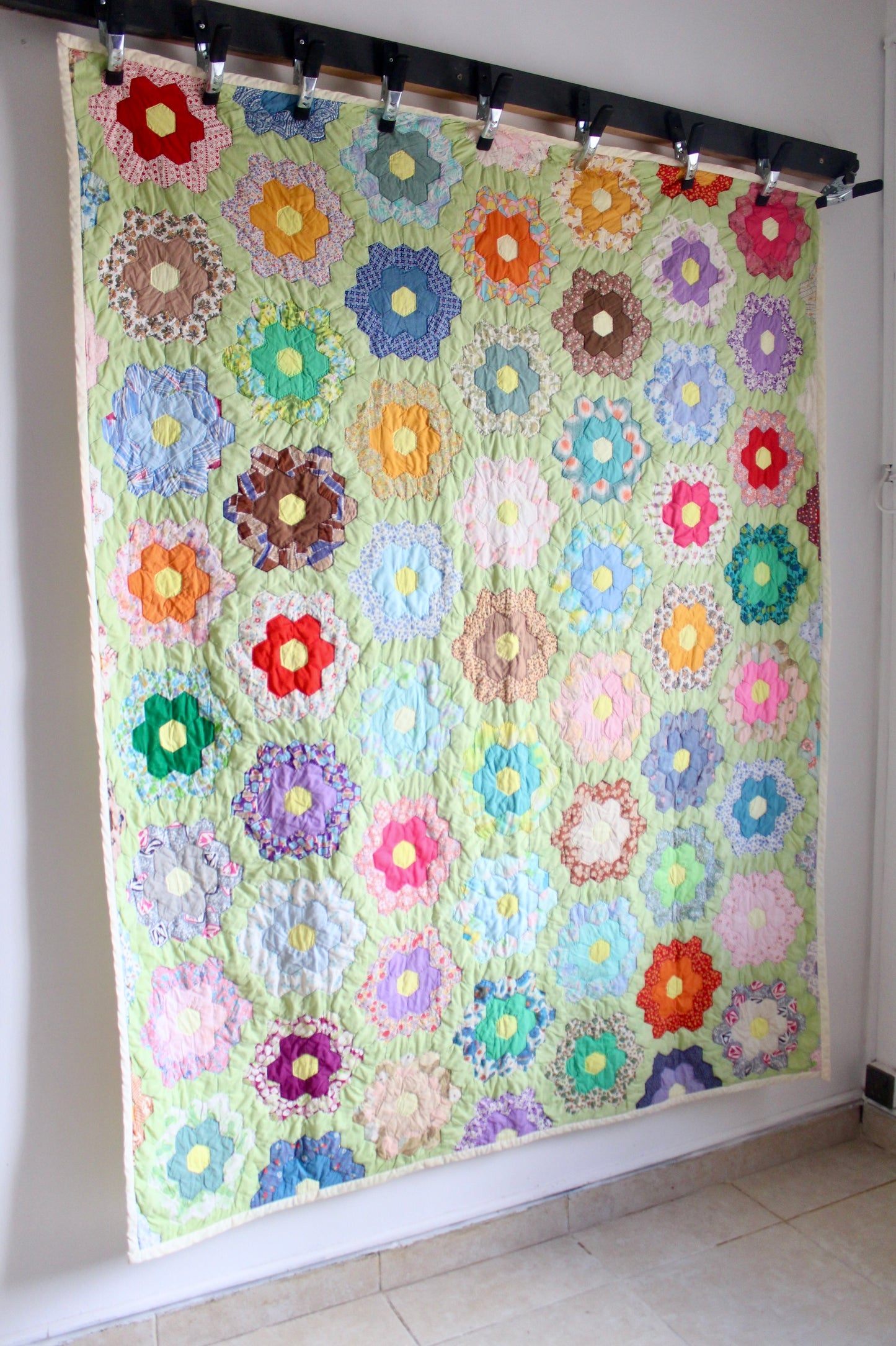 1950s Vintage Handmade American Patchwork Quilt