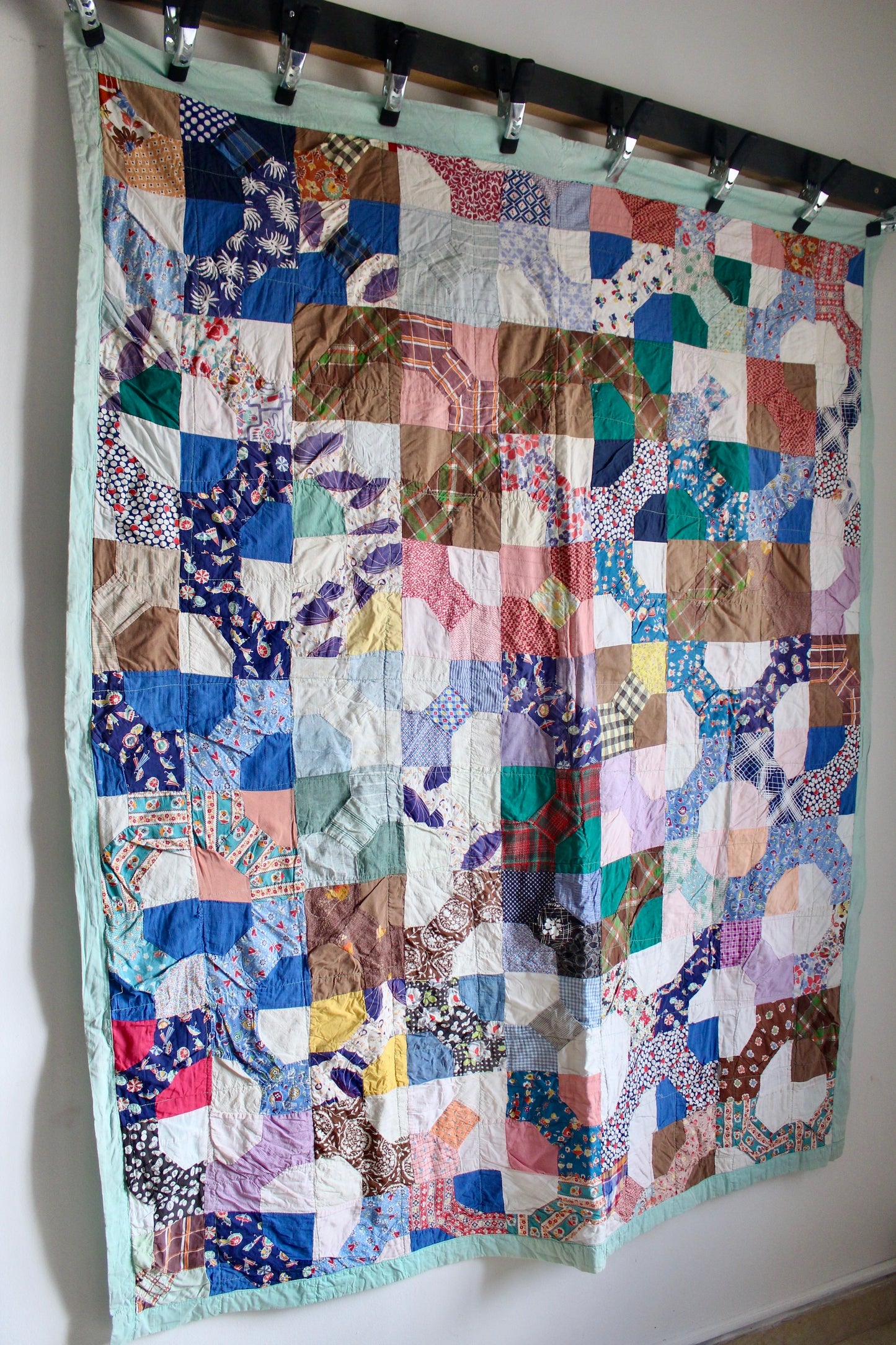 Vintage 1950s-1960s American Patchwork Quilt