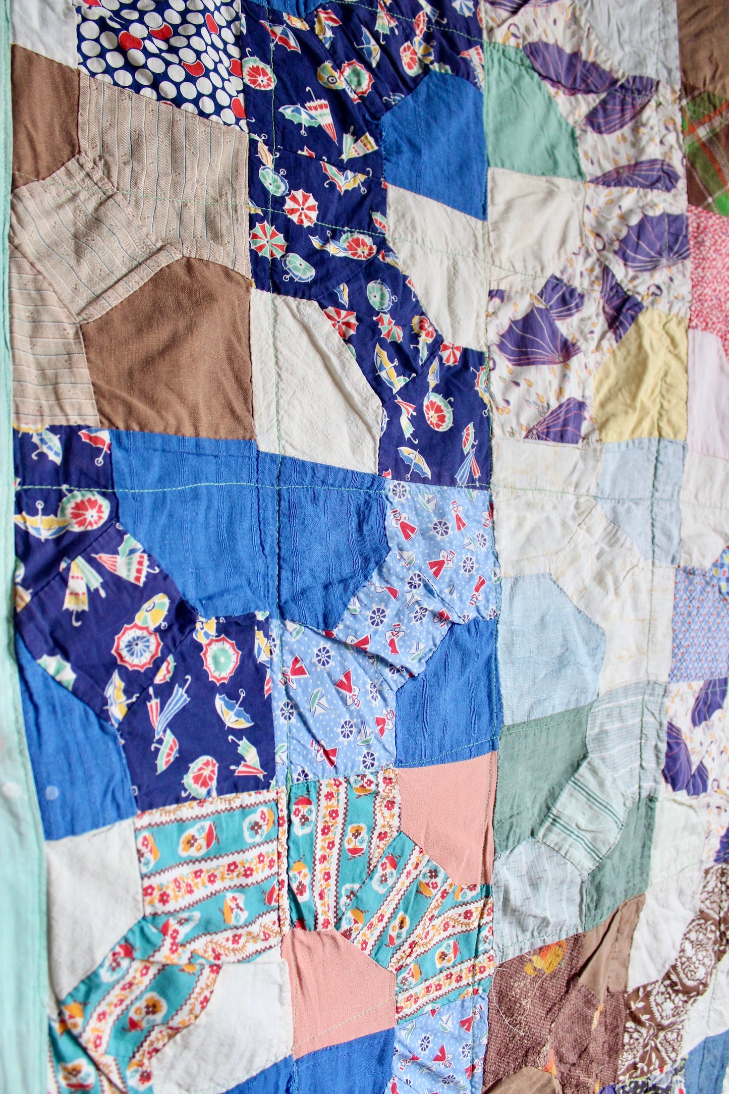 Vintage 1950s-1960s American Patchwork Quilt