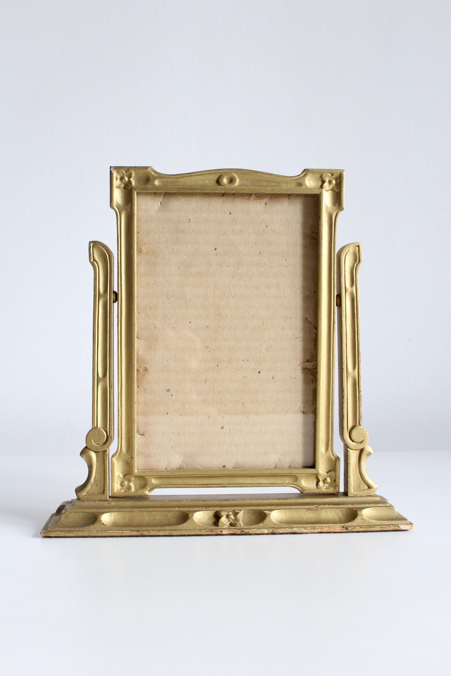 Art Nouveau Carved Wood and Gilt Standing Frame