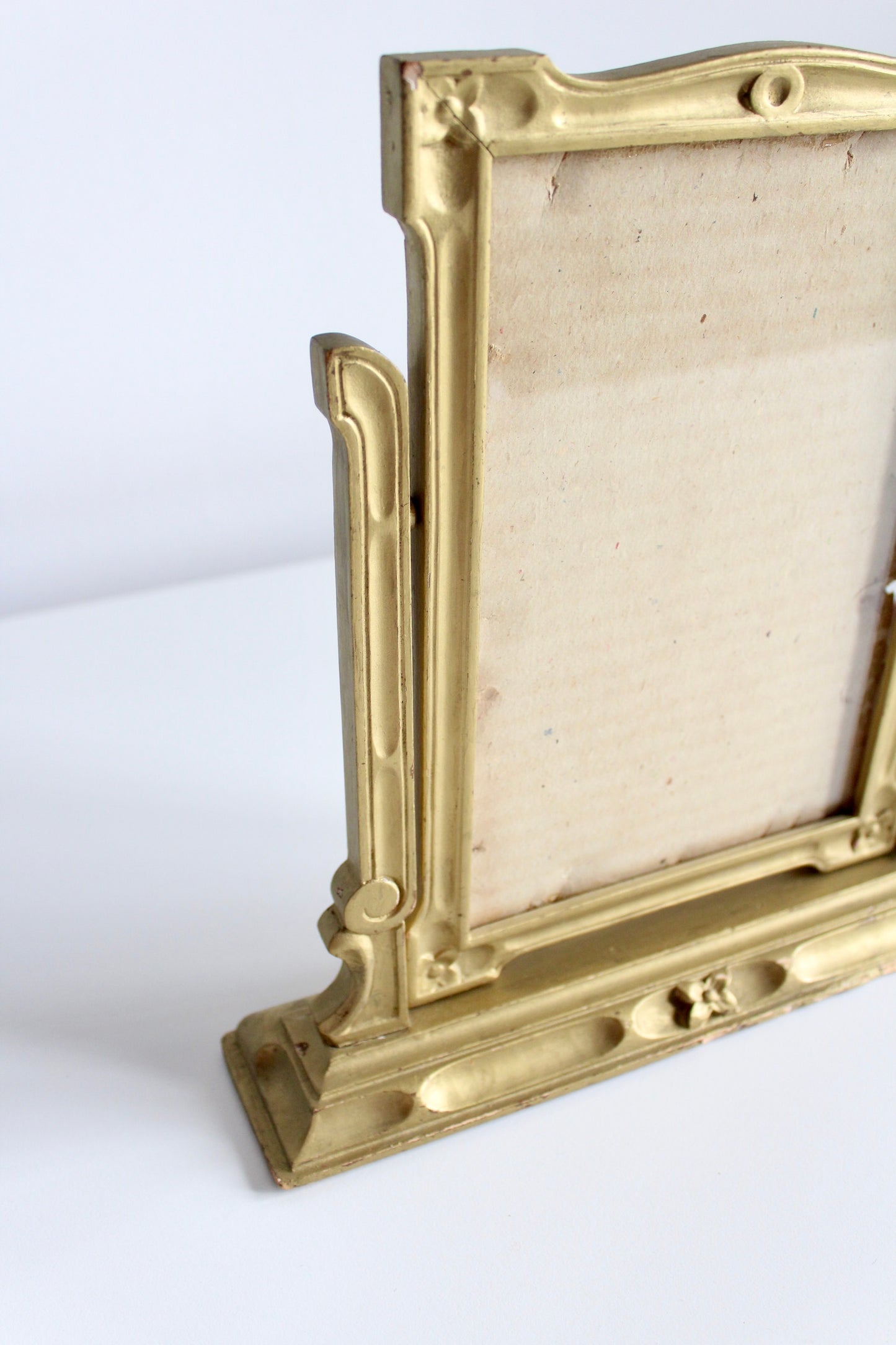 Art Nouveau Carved Wood and Gilt Standing Frame