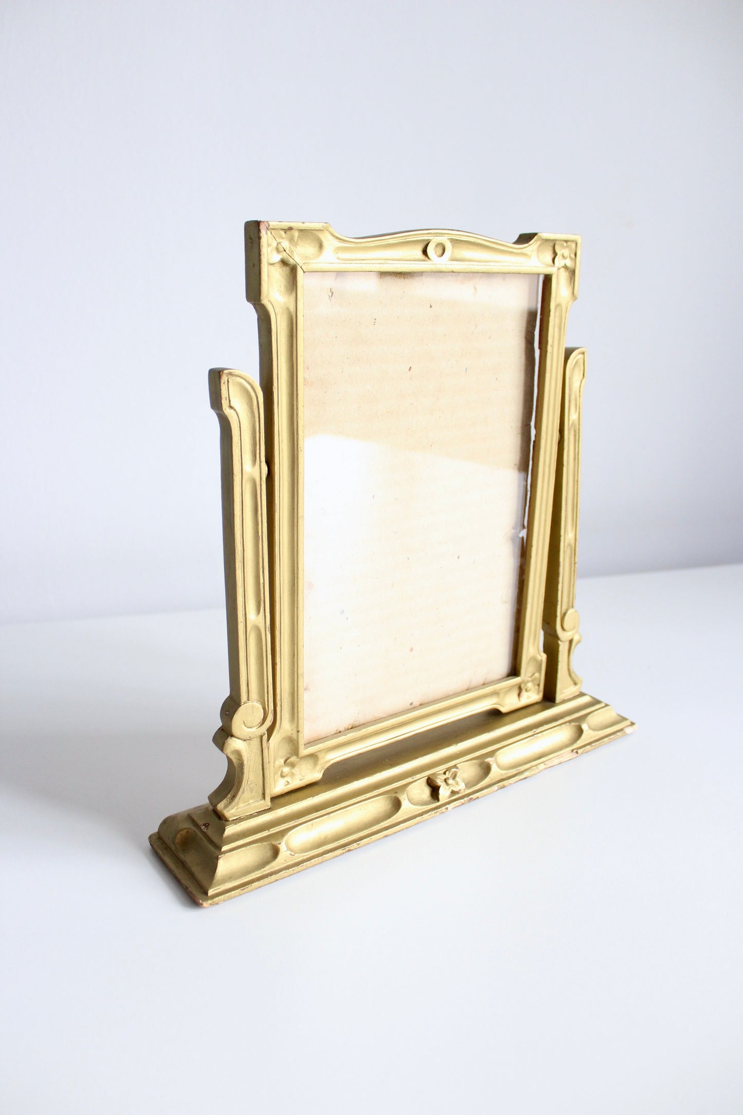 Art Nouveau Carved Wood and Gilt Standing Frame