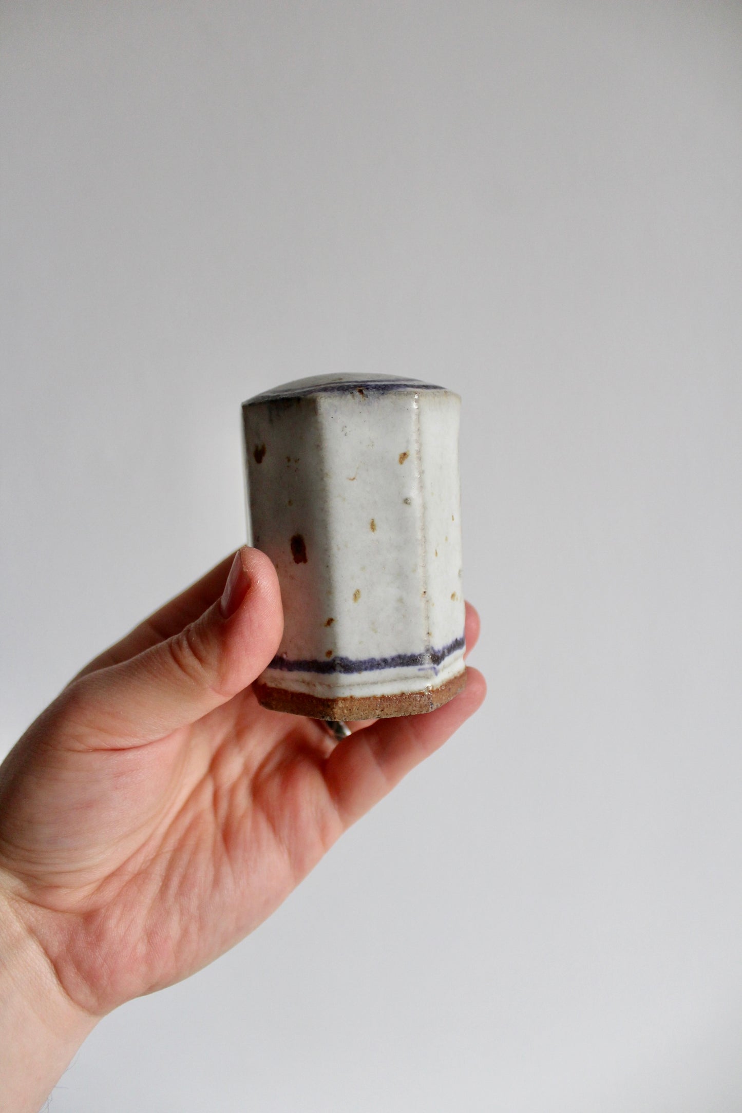Midcentury Handmade Stoneware S&P Shakers