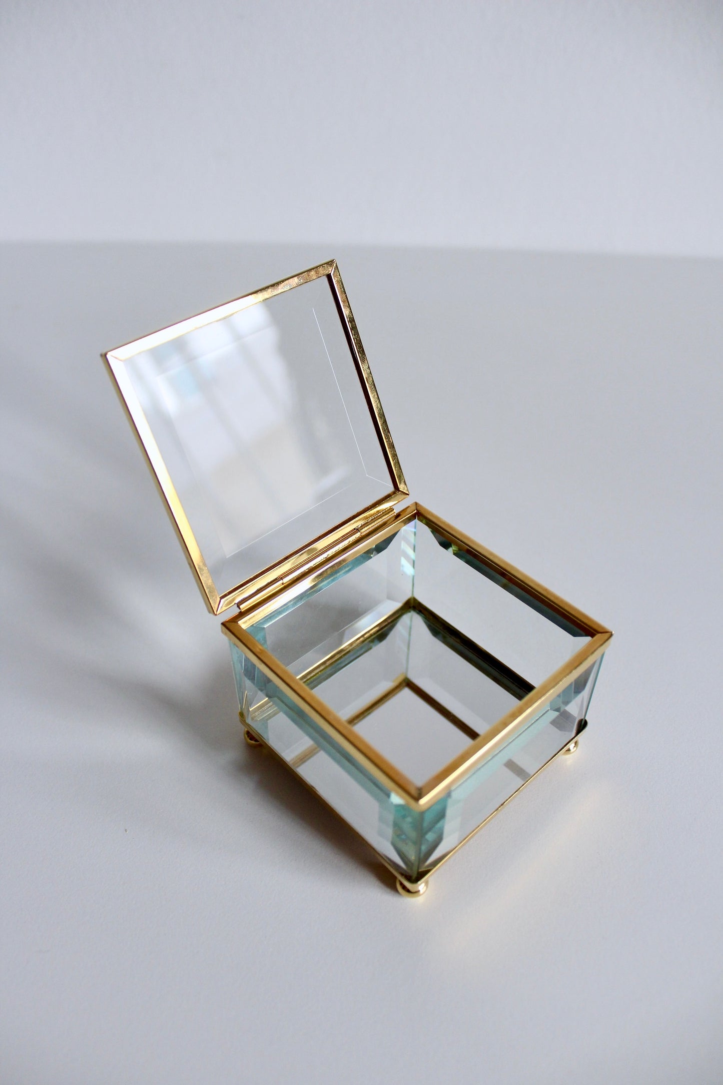 1980s Bevelled Glass Box