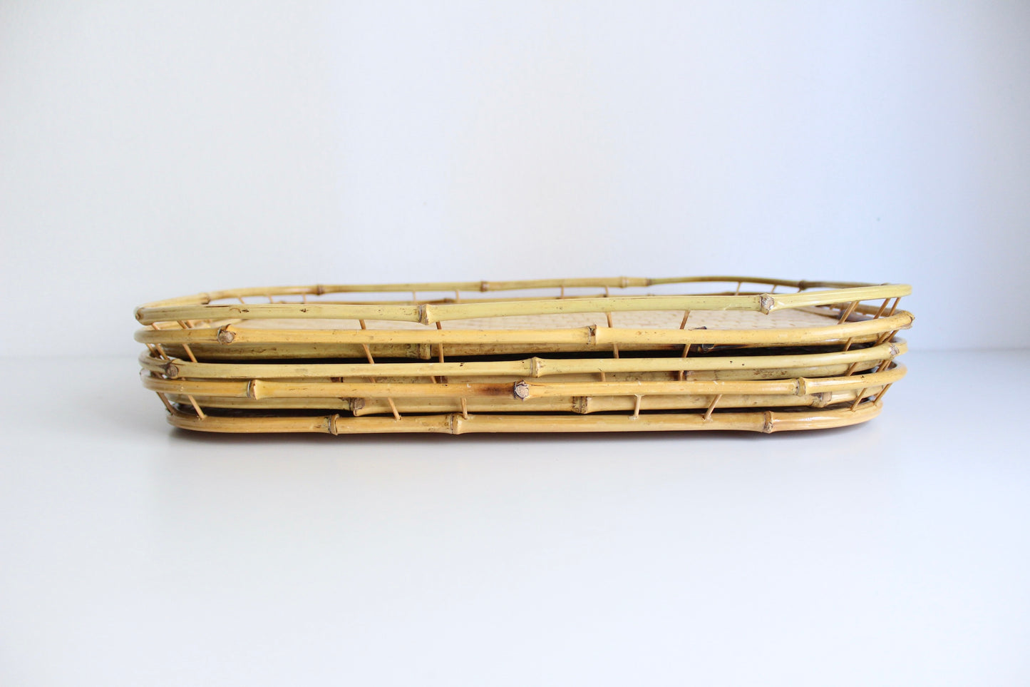Set of Four Bamboo Trays