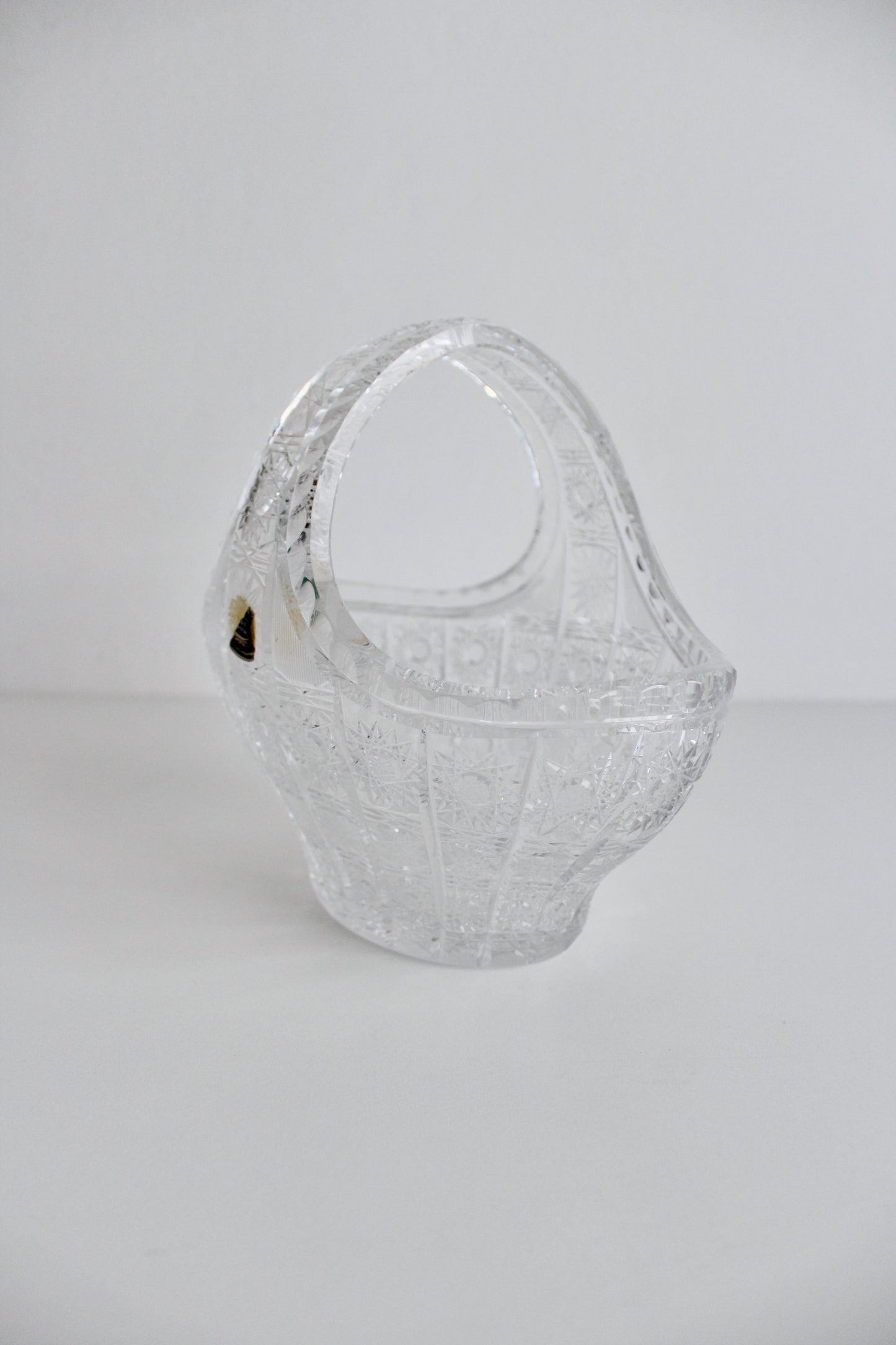 Set of Clear Bohemian Cut Crystal Serving ware