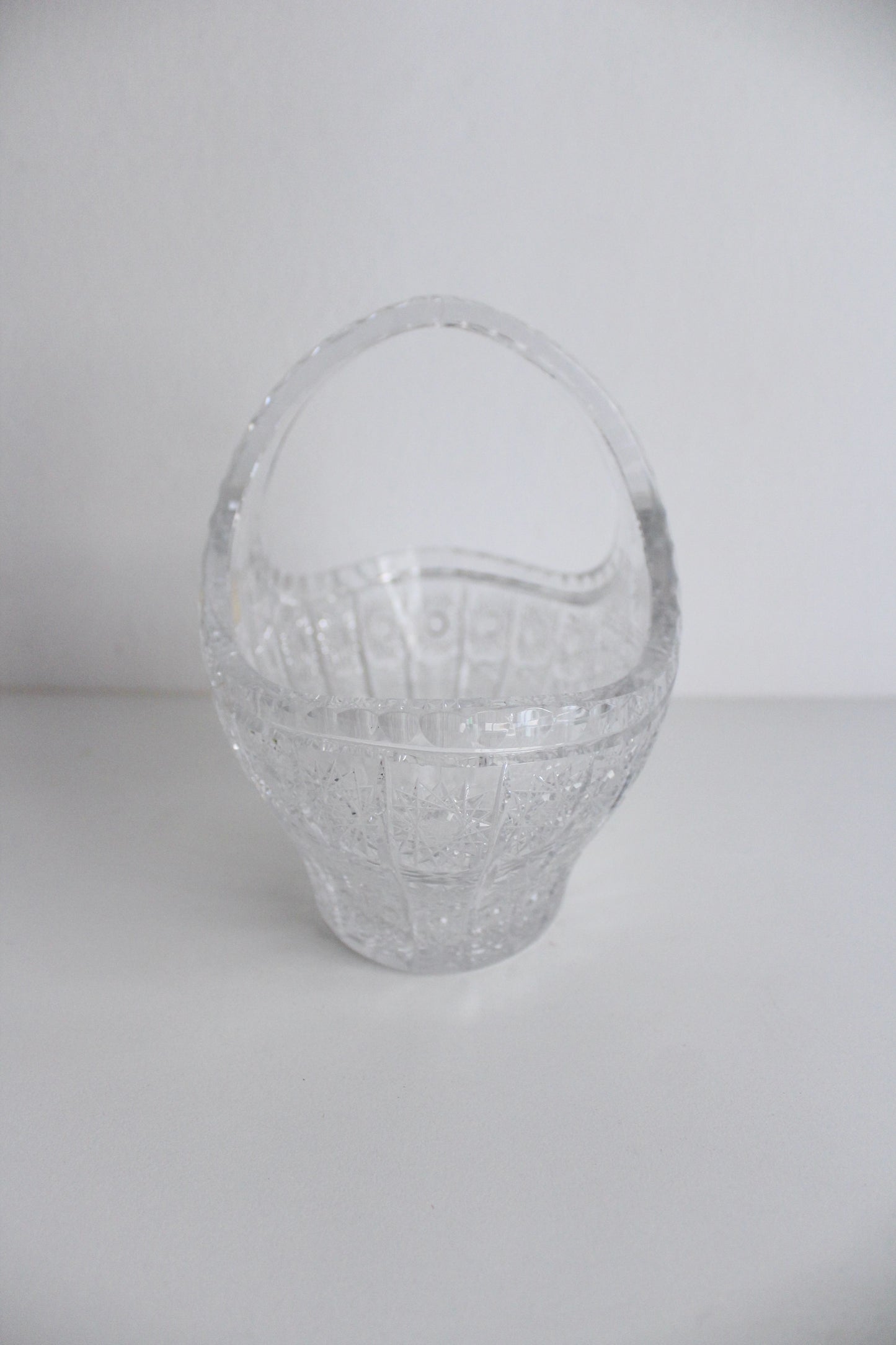 Set of Clear Bohemian Cut Crystal Serving ware
