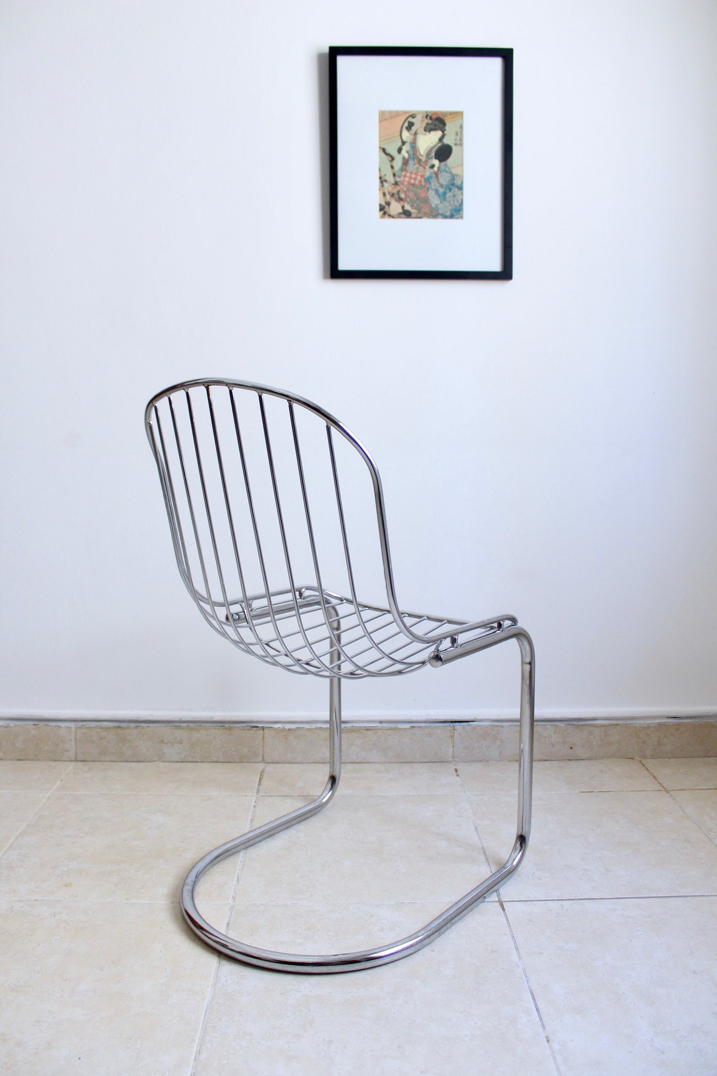 1970-1980s Sets of Four Chrome Dining Chairs