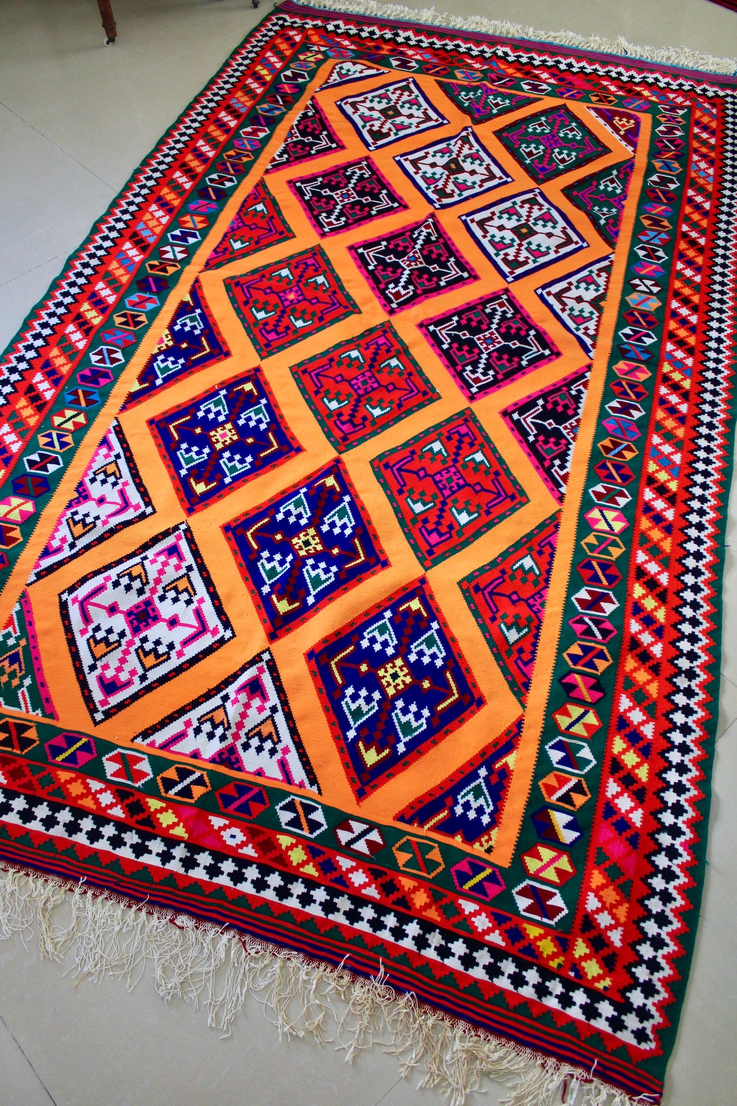 Vintage Persian Shiraz Kilim - 156x300