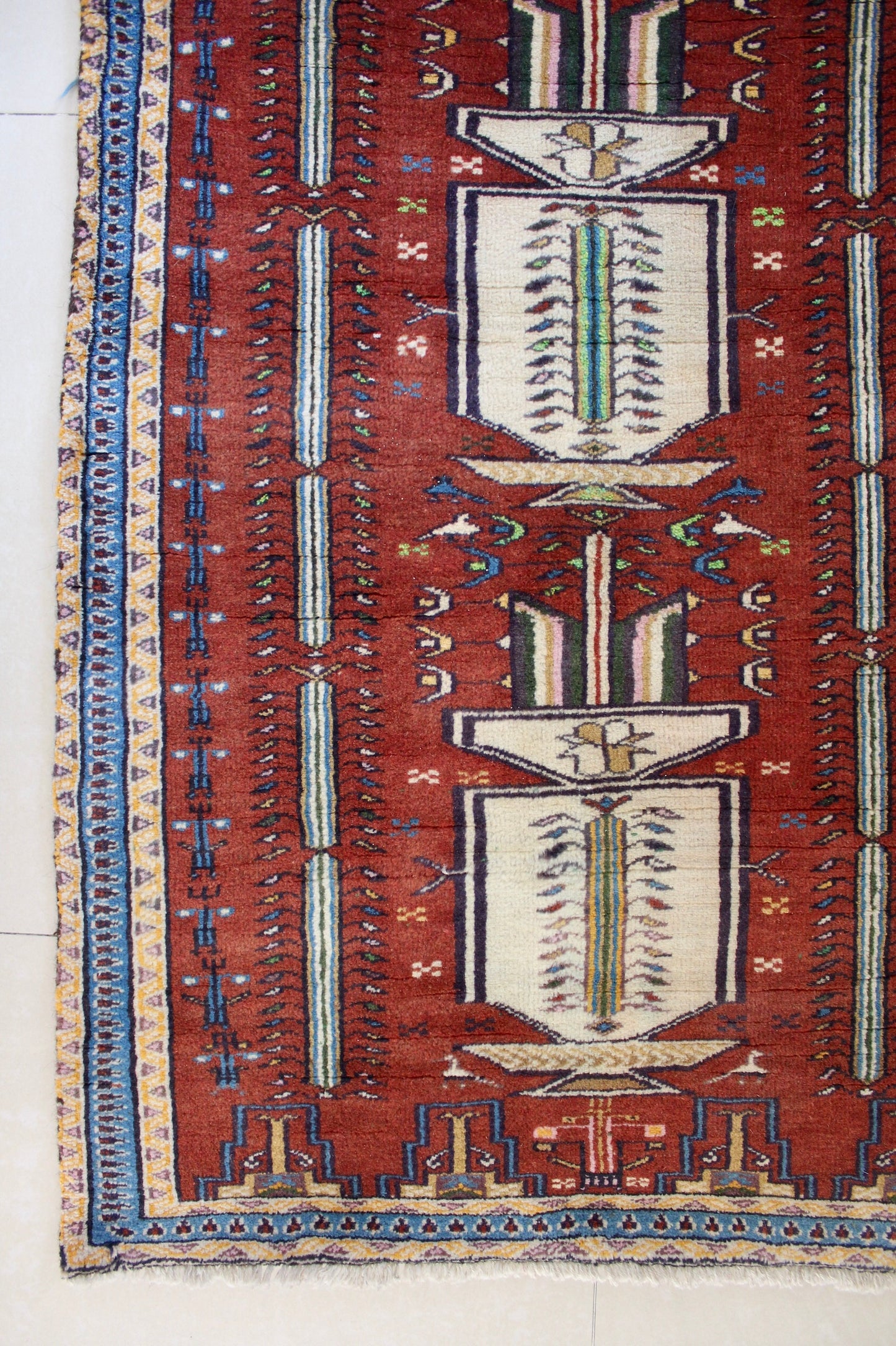 Vintage 1990s Afghan Balouch Carpet - 81x191