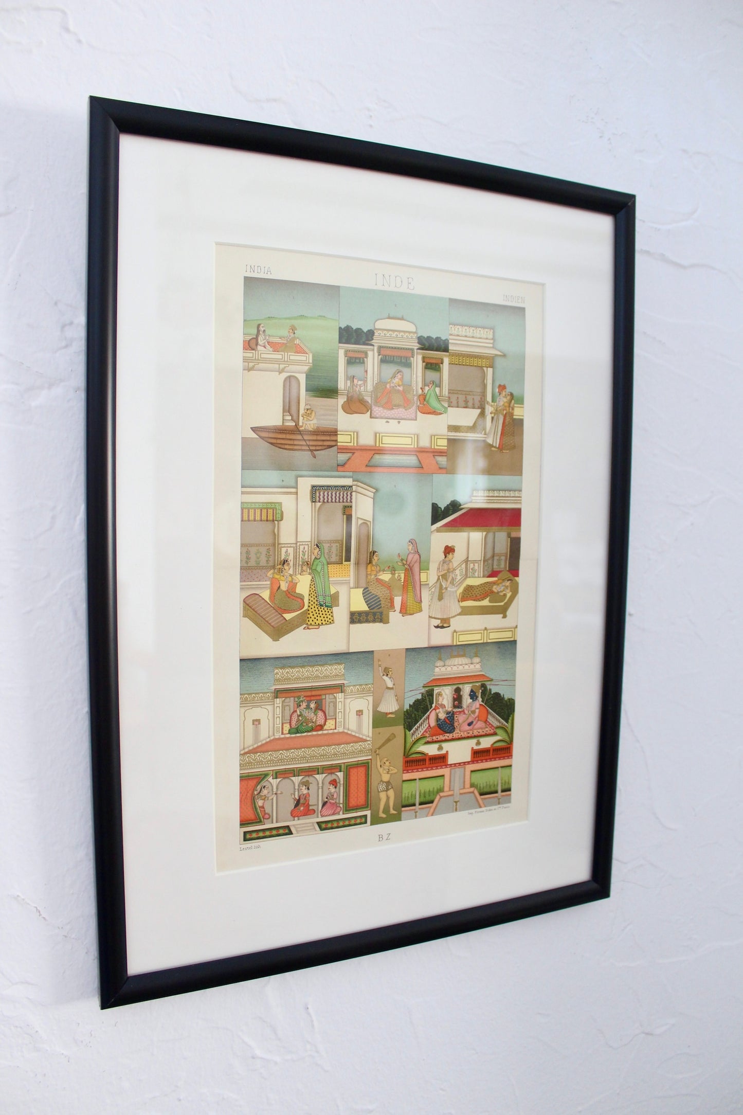Antique 1880s Framed Chromolithograph French Prints
