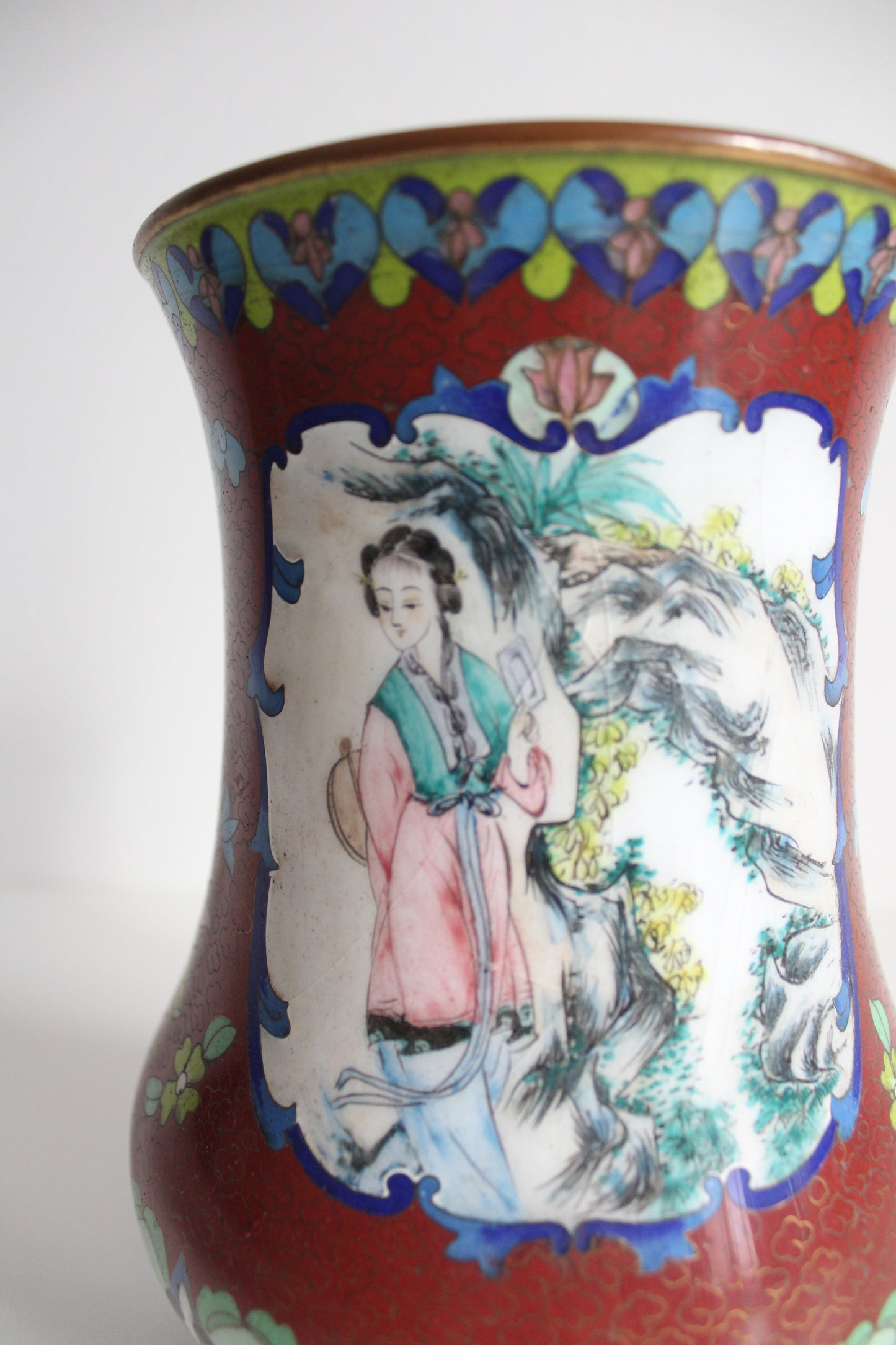 Vintage Handmade Cloisonné Vase