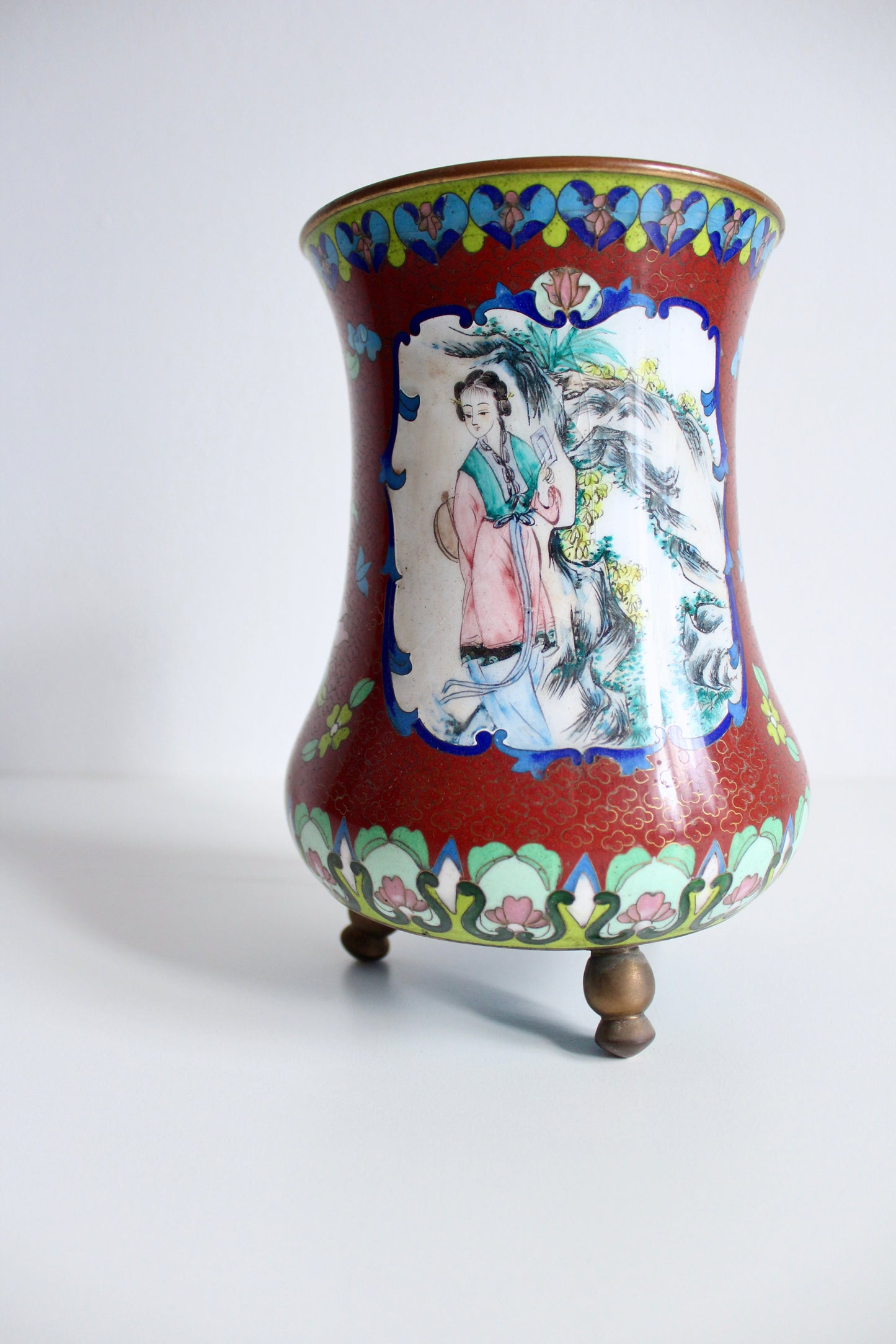Vintage Handmade Cloisonné Vase