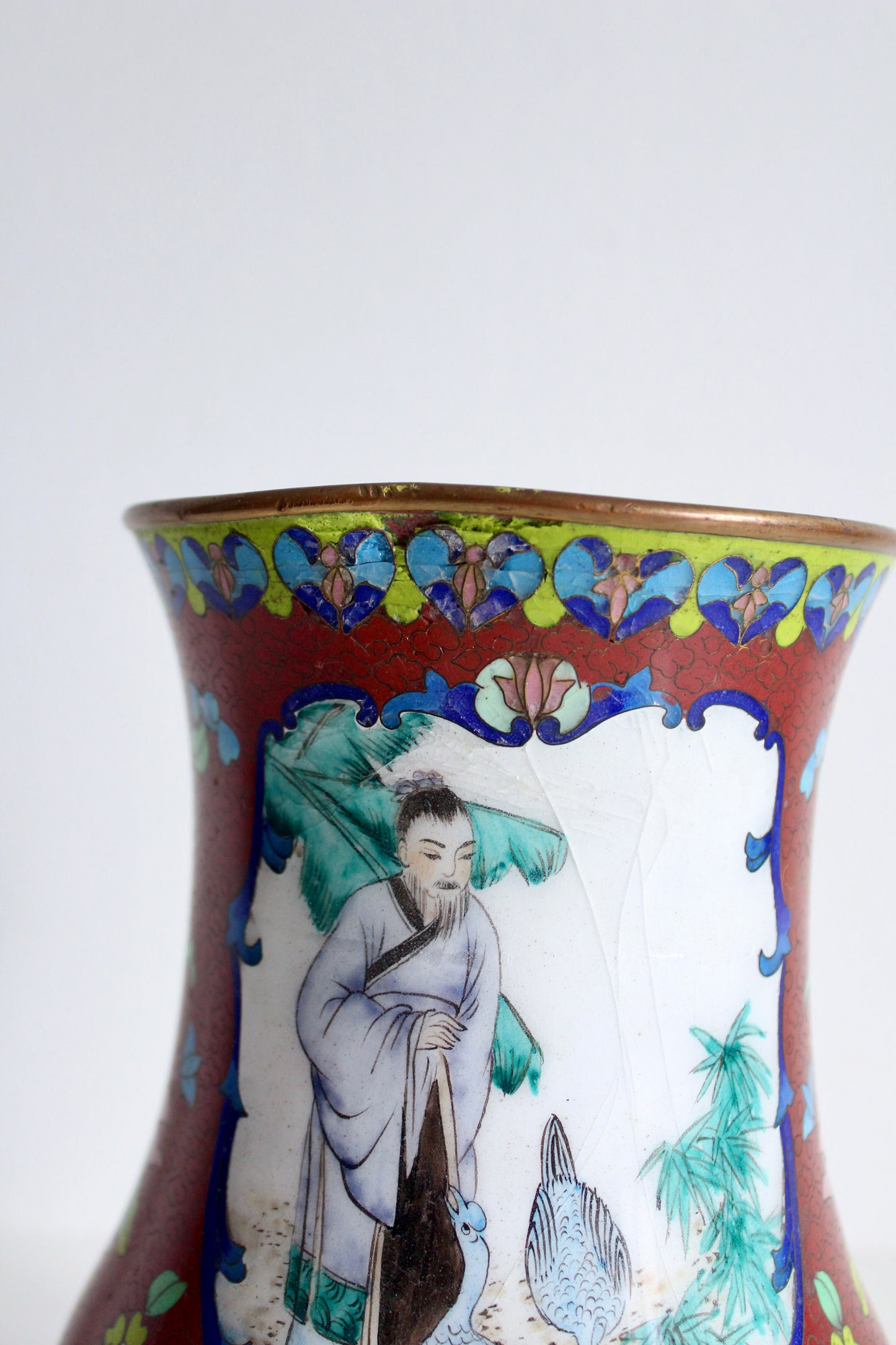 Vintage Handmade Cloisonné Vase