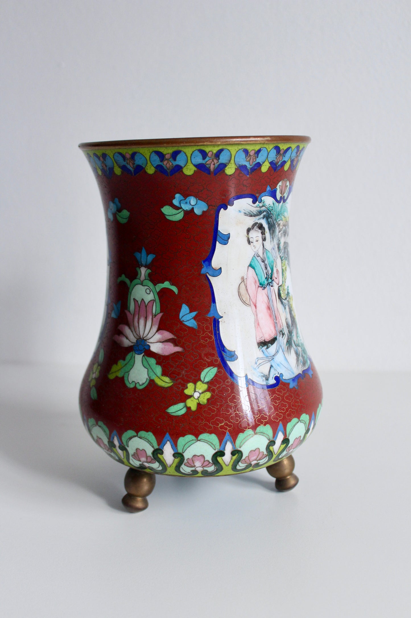 Vintage Handmade Cloisonné Vase