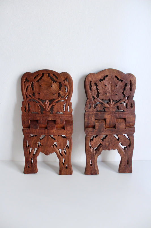 Handcarved Rosewood Bookstands