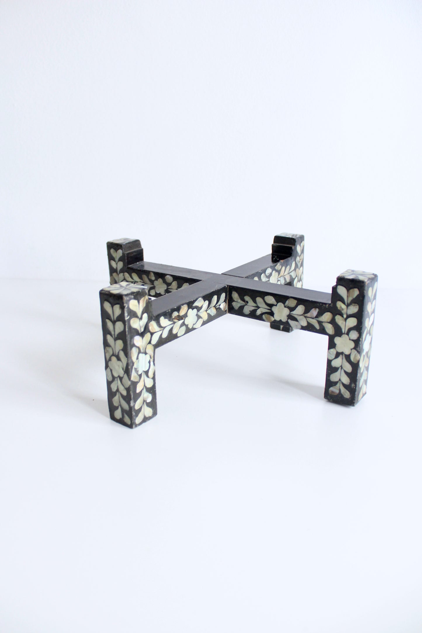 Mother of Pearl and Lacquer Plant Stand